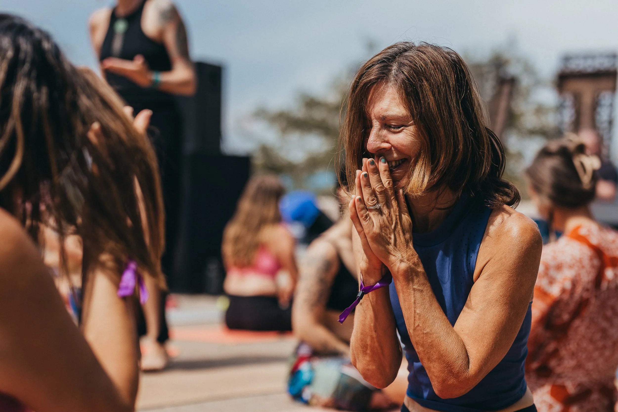 Outdoor yoga at Wild Lotus Yoga Festival 2024