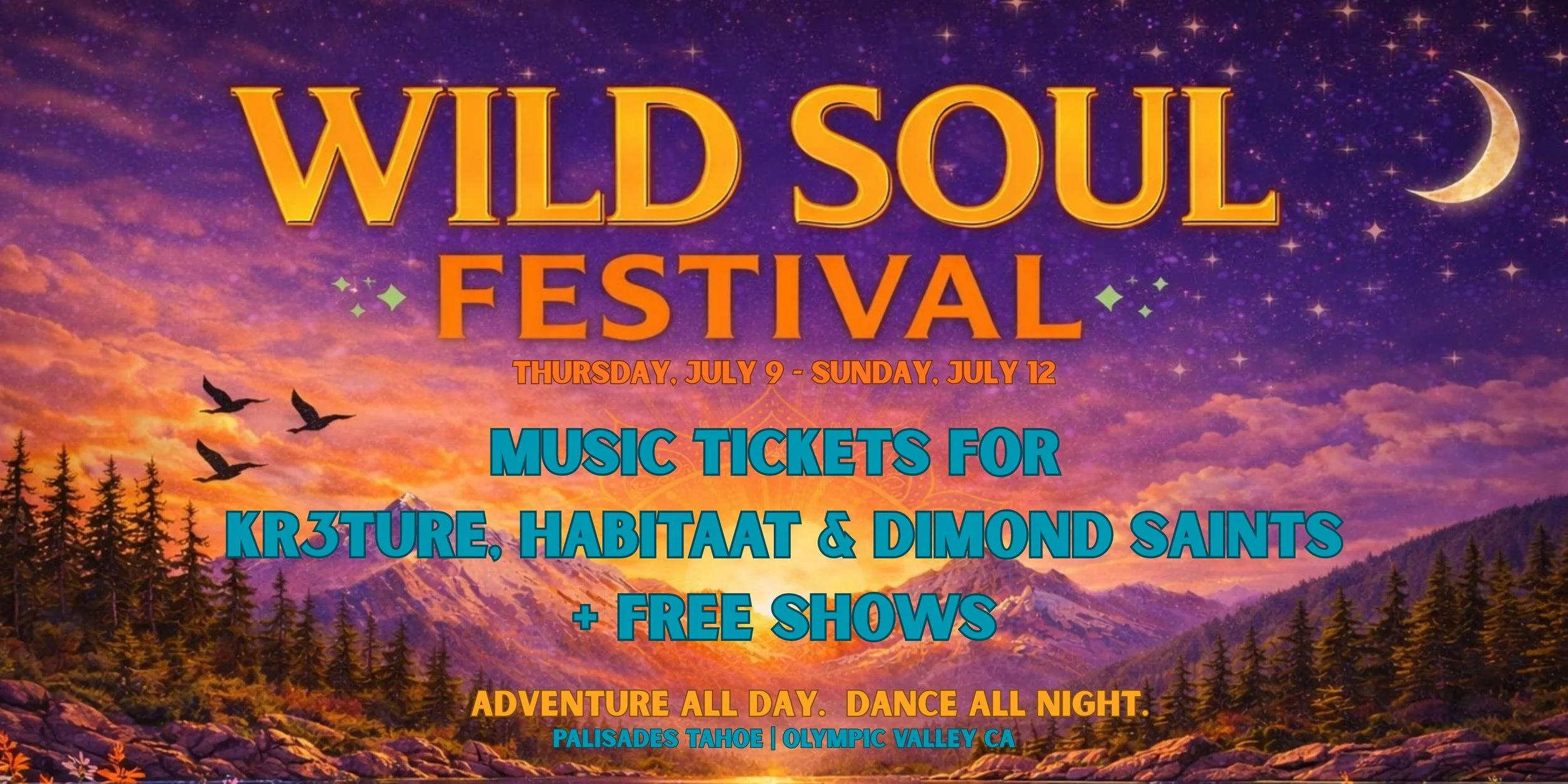WILD SOUL FESTIVAL CONCERTS WITH KR3TURE, HABITAAT & DIMOND SAINTS + FREE LIVE MUSIC SHOWS