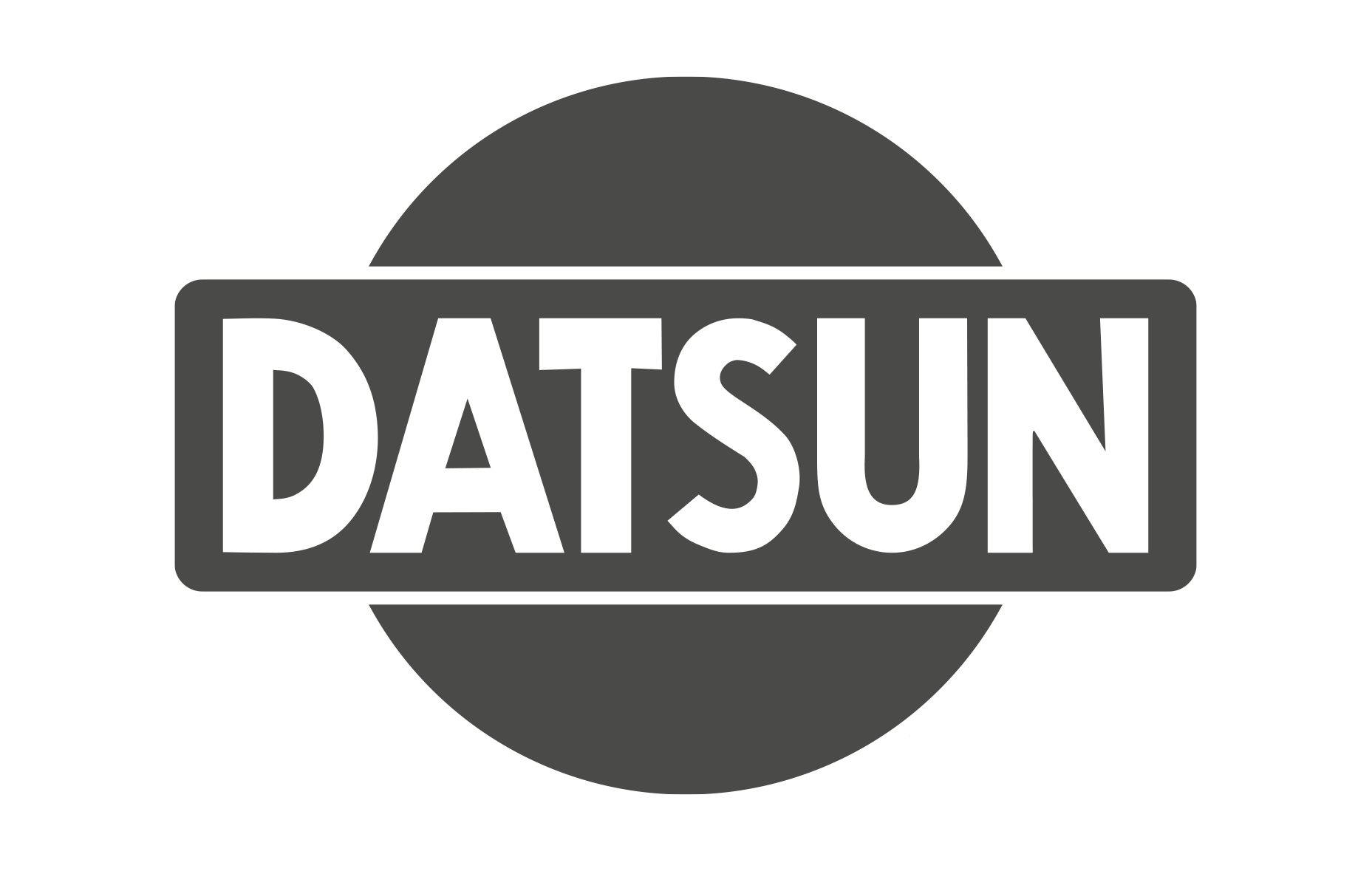 Datsun logo for a bespoke vintage car build by premium restoration and modification workshop Retro Sporting in California.