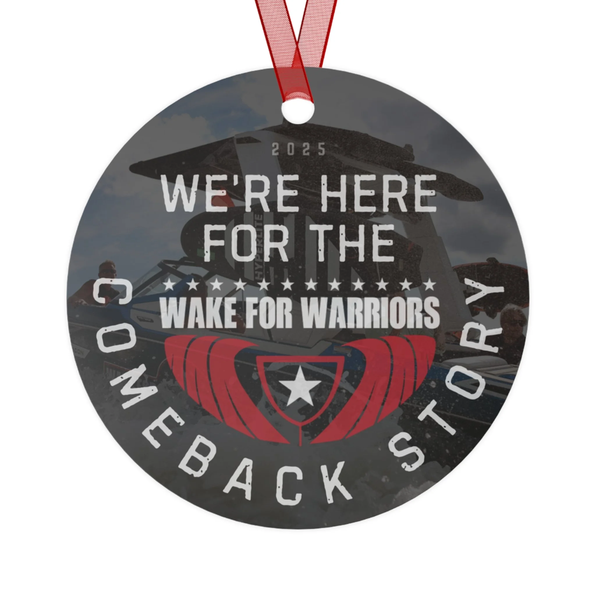We're Here for the Comeback Story Metal Ornament — 2025 Comeback Story Fundraising Ornament