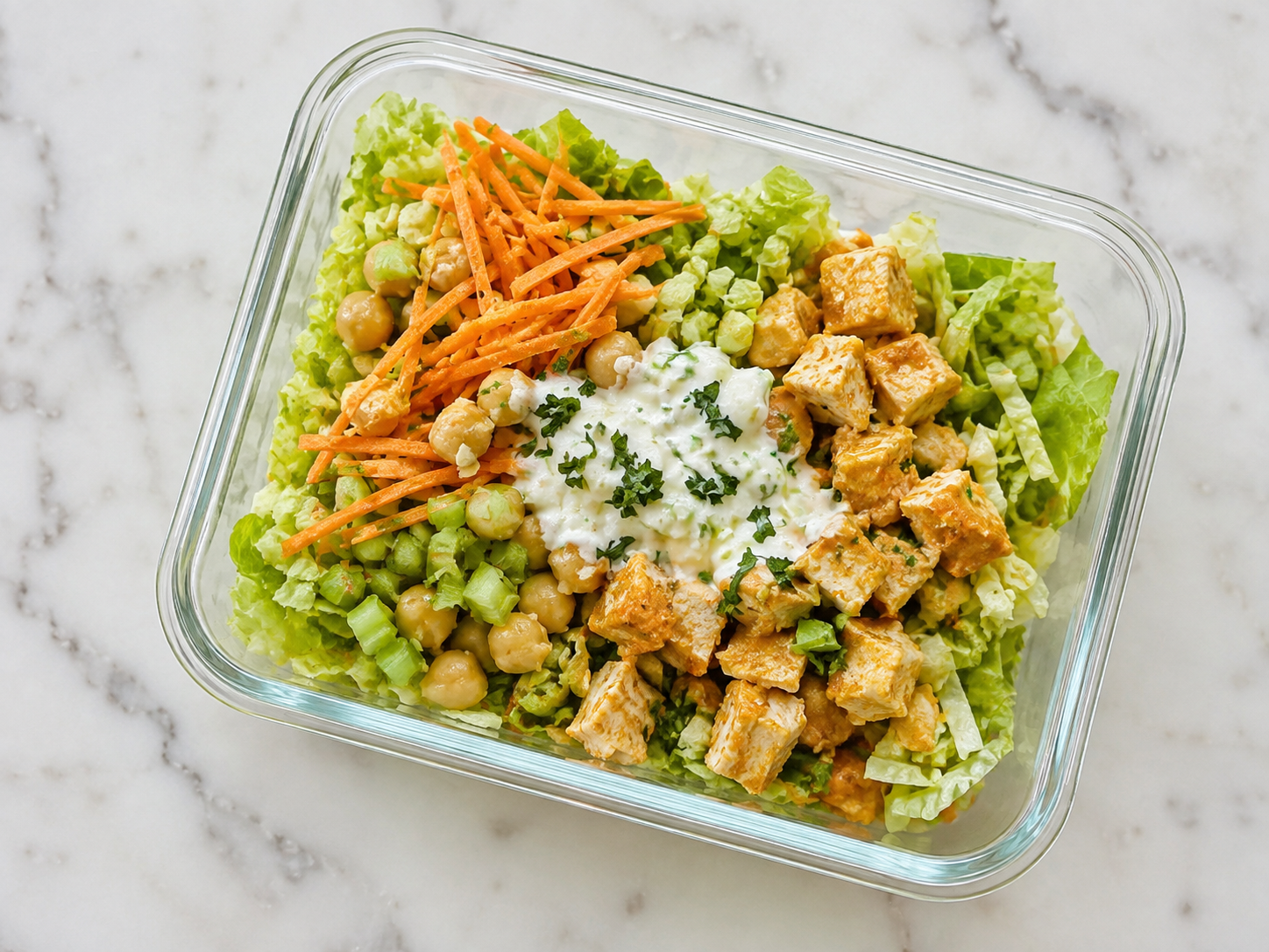 Buffalo Chicken Crunch Salad / Serves 2