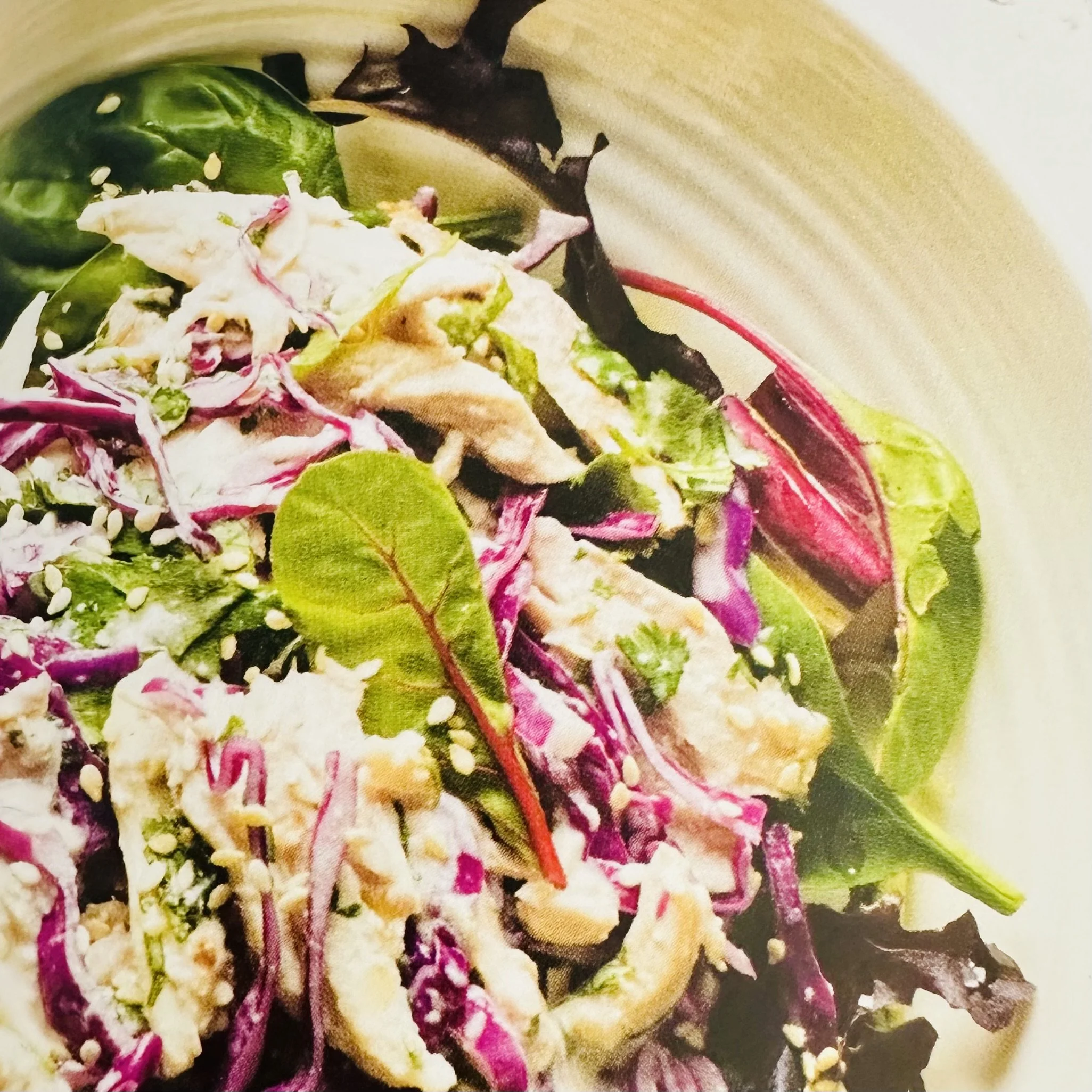 Chicken Salad with Red Cabbage & Miso 🥗🍗🥬 Serves 2
