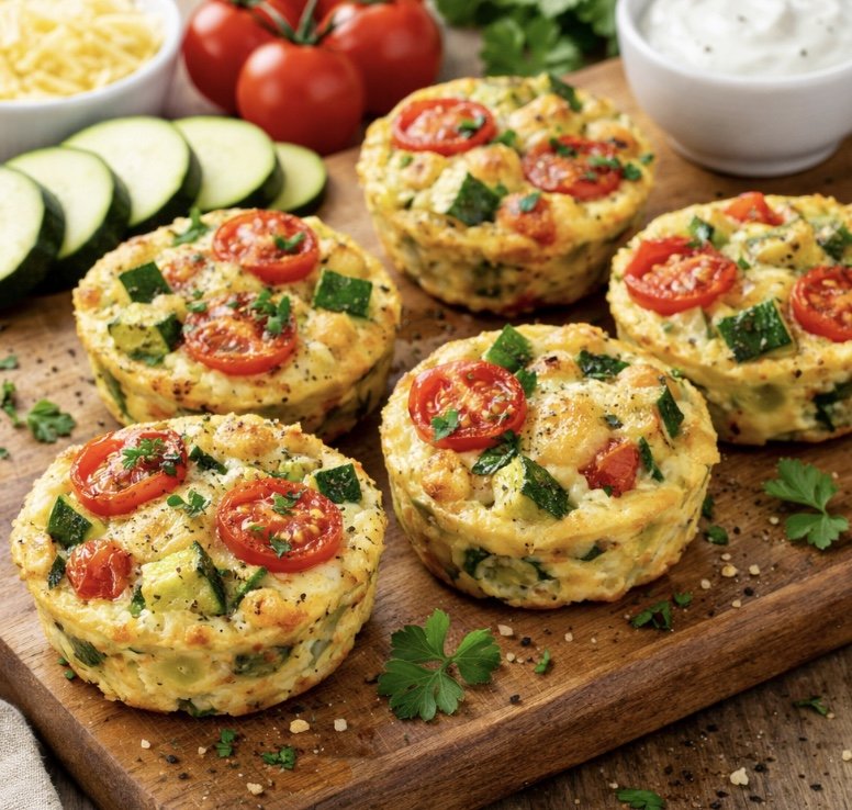 Tomato & Zucchini Mini Quiche / 6 servings