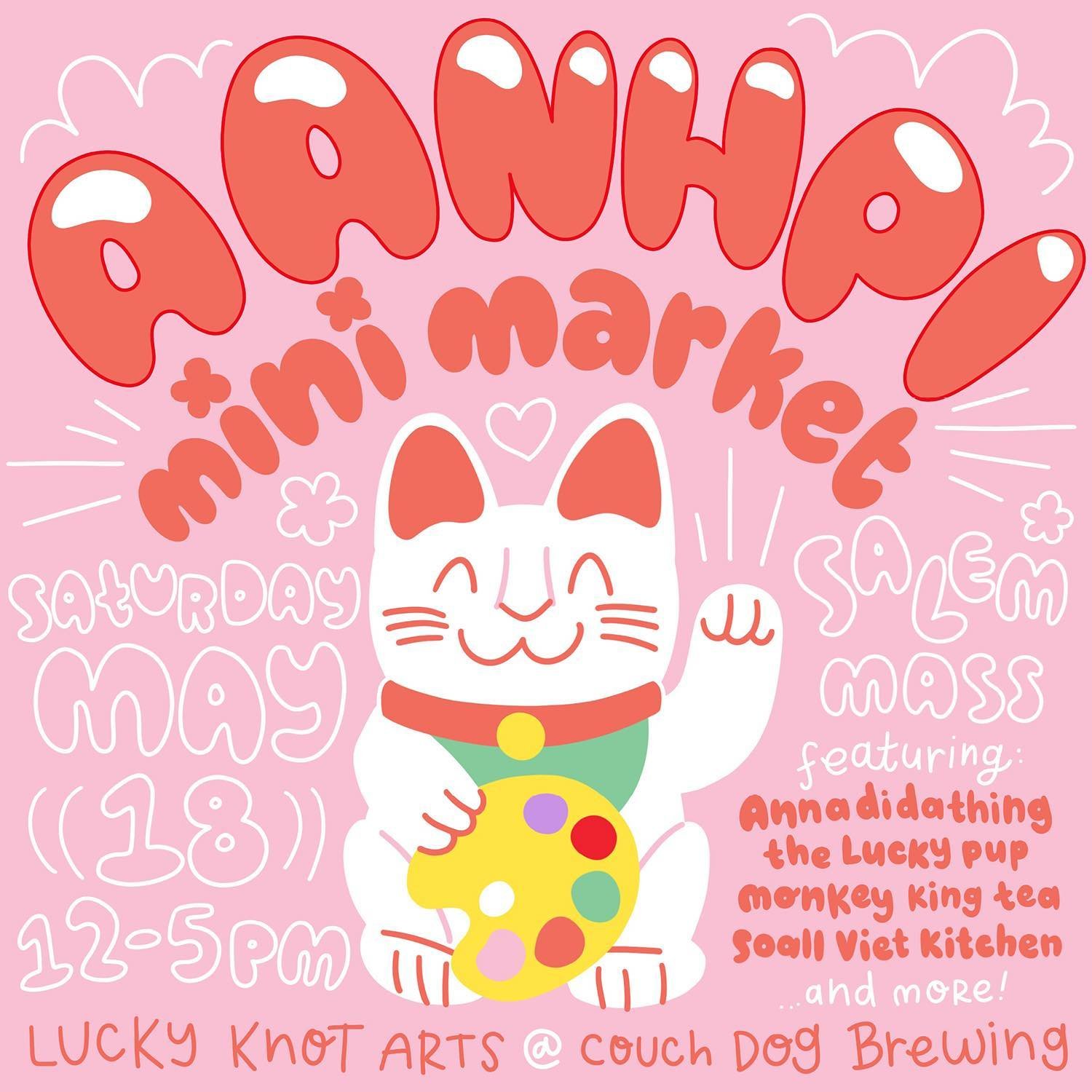 TODAY at @couchdogbrewing! 🥳

Swing by for a beer, tasty @soallvietkitchen and @monkeykingtea bites, art by @annadidathing, and @shoptheluckypup treats for your pets! We&rsquo;ll have coloring pages as a free family-friendly activity, some cute pins