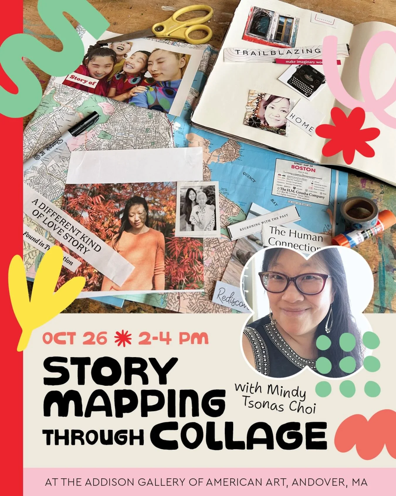 Happy fall, y&rsquo;all 🎃 Lucky Knot Arts is back in action for the 2025-2026 season! Please join us at @mindytsonaschoi&rsquo;s inspiring &ldquo;Story Mapping through Collage: Ways of Belonging&rdquo; workshop on Sunday, October 26 from 2-4 pm 🗺️✂