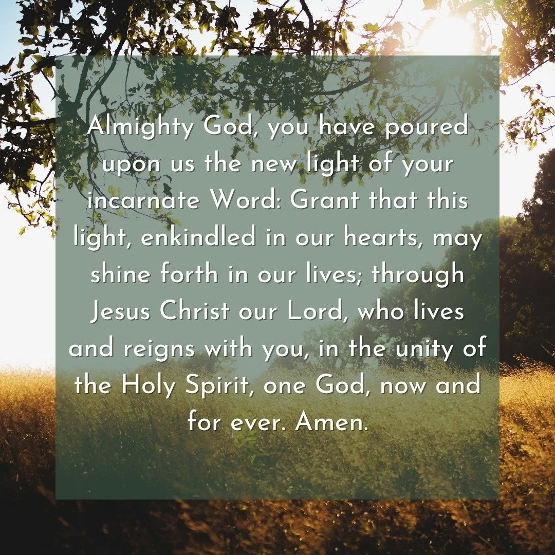 Happy Sunday! May this week offer you many opportunities to share the light of Christ with others.