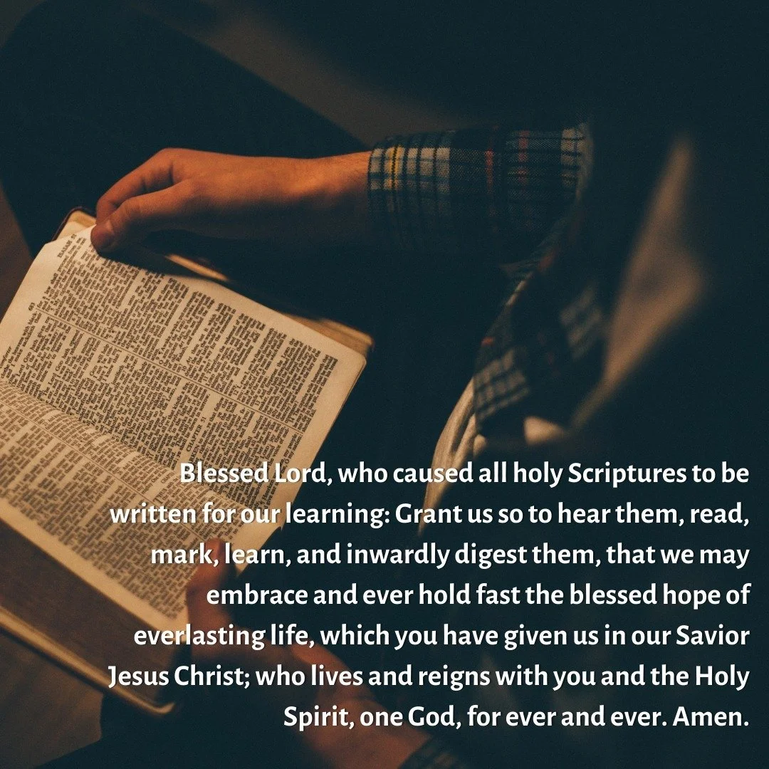 Happy Sunday! How do you make time to read, study and &quot;inwardly digest&quot; Scripture? What's a passage that is on your heart these days?