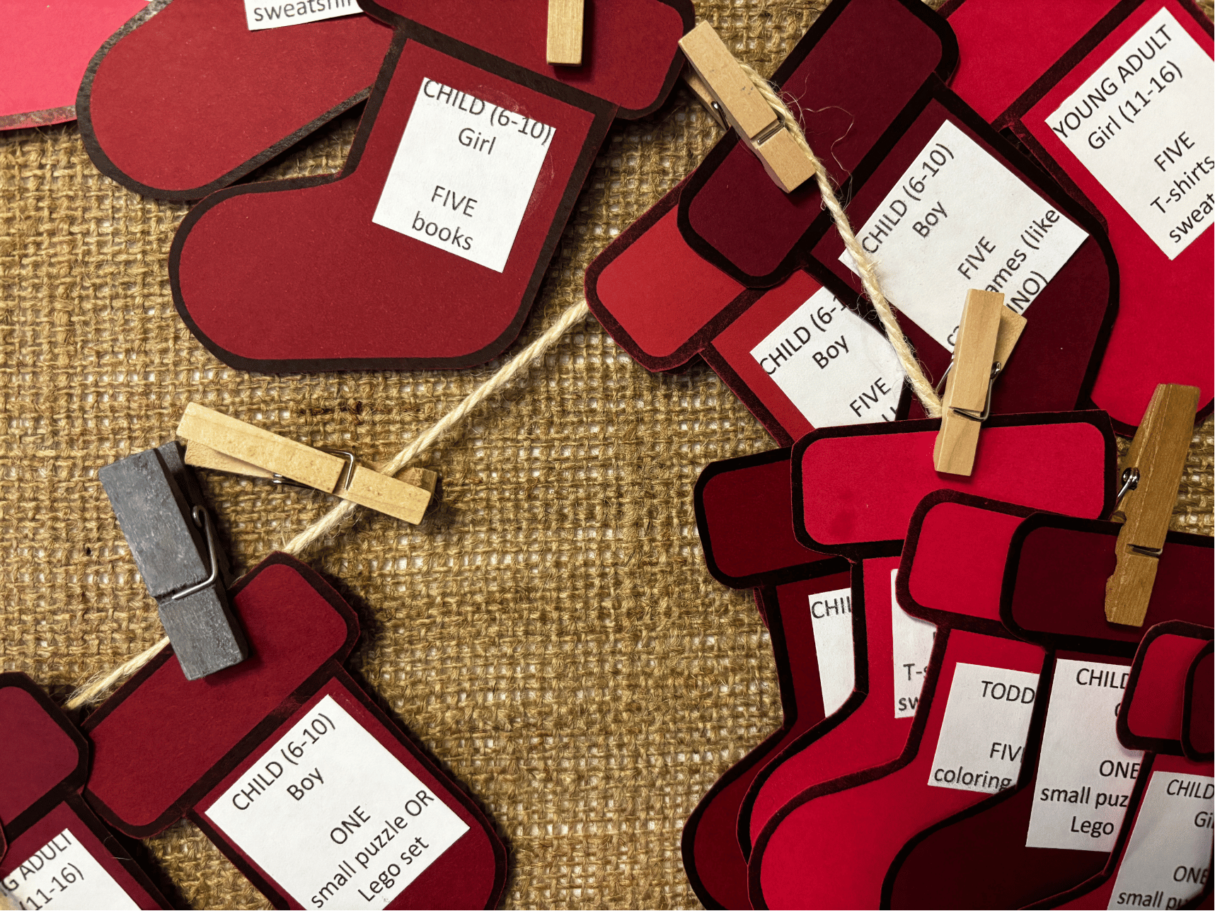 little red paper stockings