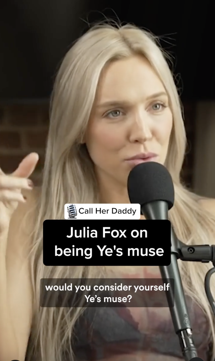 Social: @SpotifyPodcasts Call Her Daddy ft Julia Fox "Uncut Gems" Feb 2022 IG Post