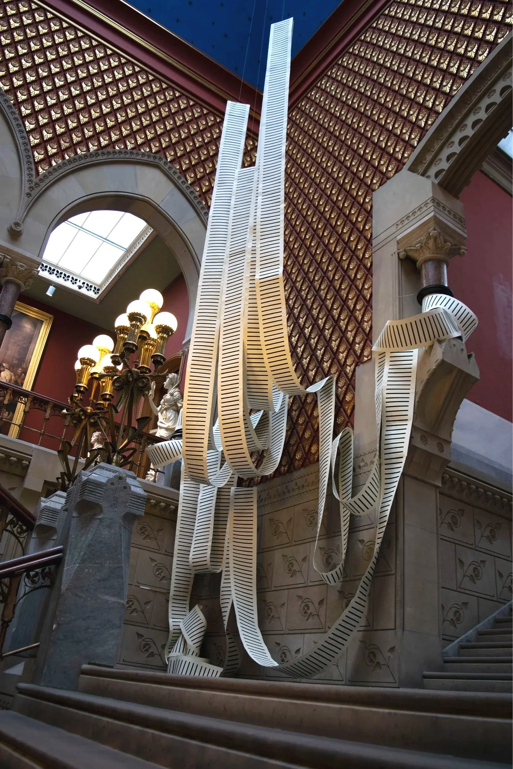 Mike Schley's drawing in Material World, Pennsylvania Academy of the Fine Arts