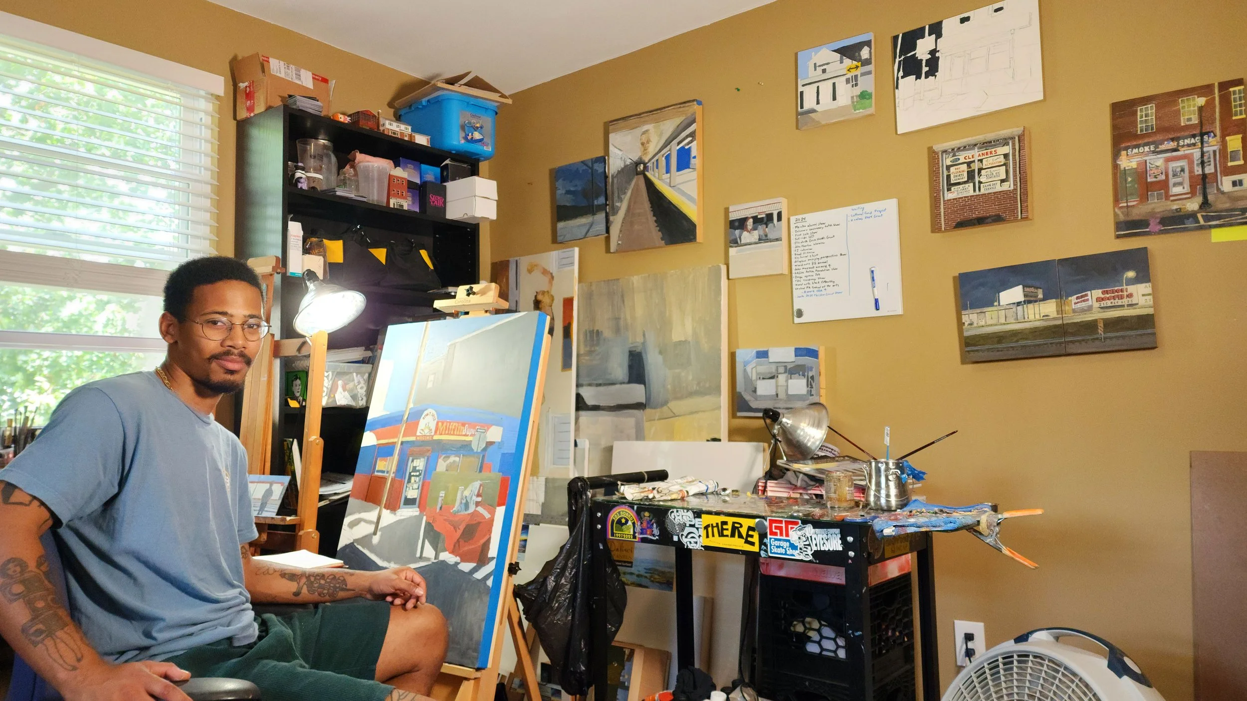 Nasir in the studio