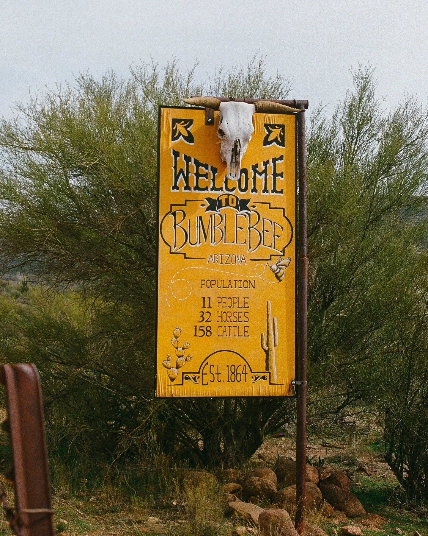 In Arizona there is a ghost town called Bumble Bee! 

Population:

11 people 
32 horses 
158 cows 

And lots of Cacti!! 

🐝🌵 🐄 🐎 🌵 🐝

#arizona #arizonatourism #arizonalandscape #arizonatravel #landscapephotography #filmphotography #landscape #t