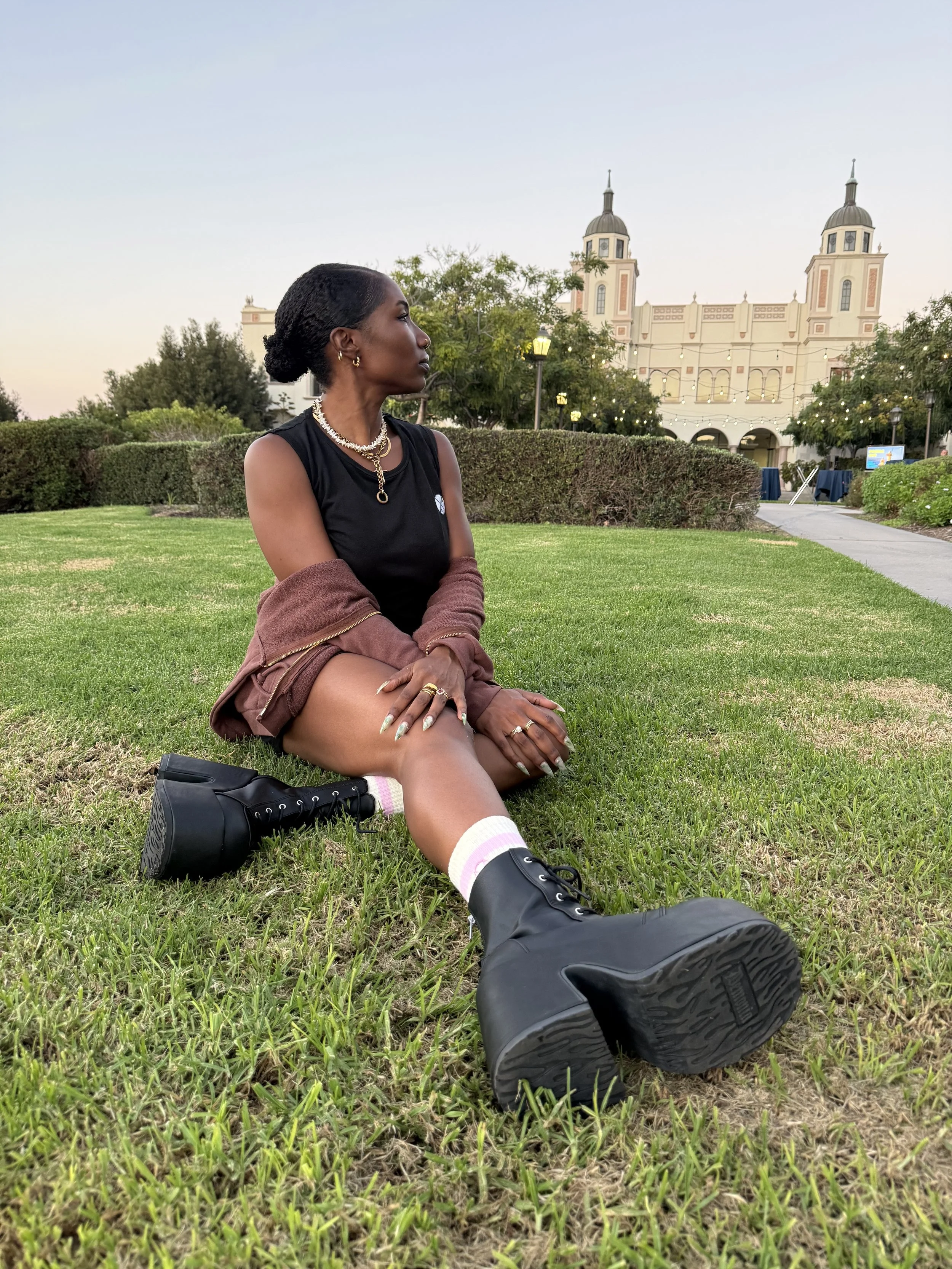 Black Jersey Mini Dress