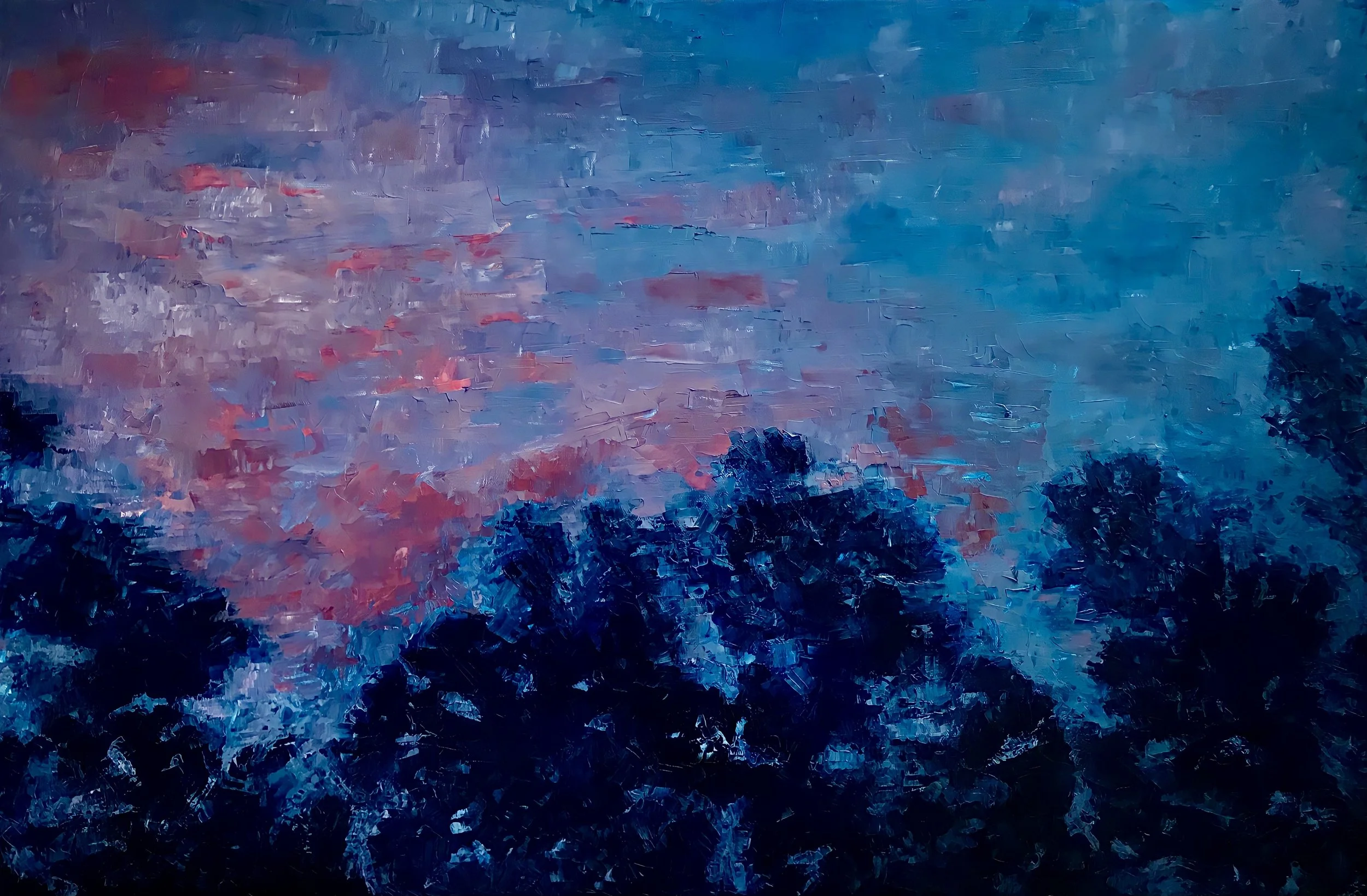 Dusk, Date: 2020, Dimensions: 24" X 36,” Medium: Oil on canvas.
