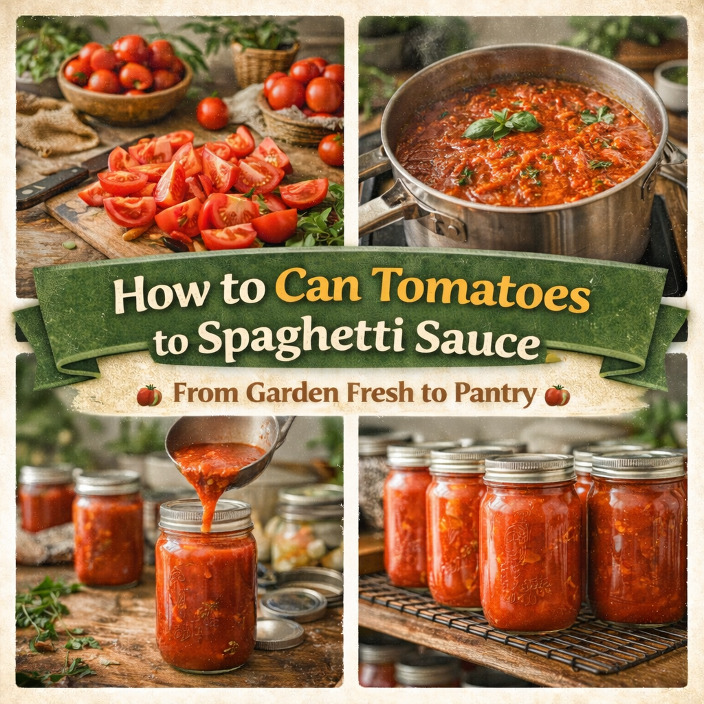 Canning Tomatoes: Fresh Garden to Spaghetti Sauce!