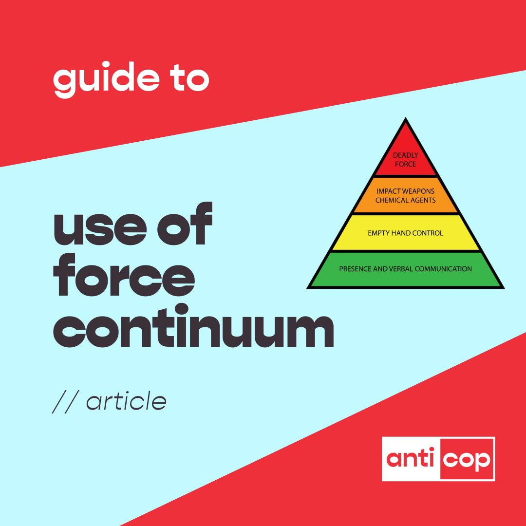 Controlled Force Examples use of force continuum — anticop