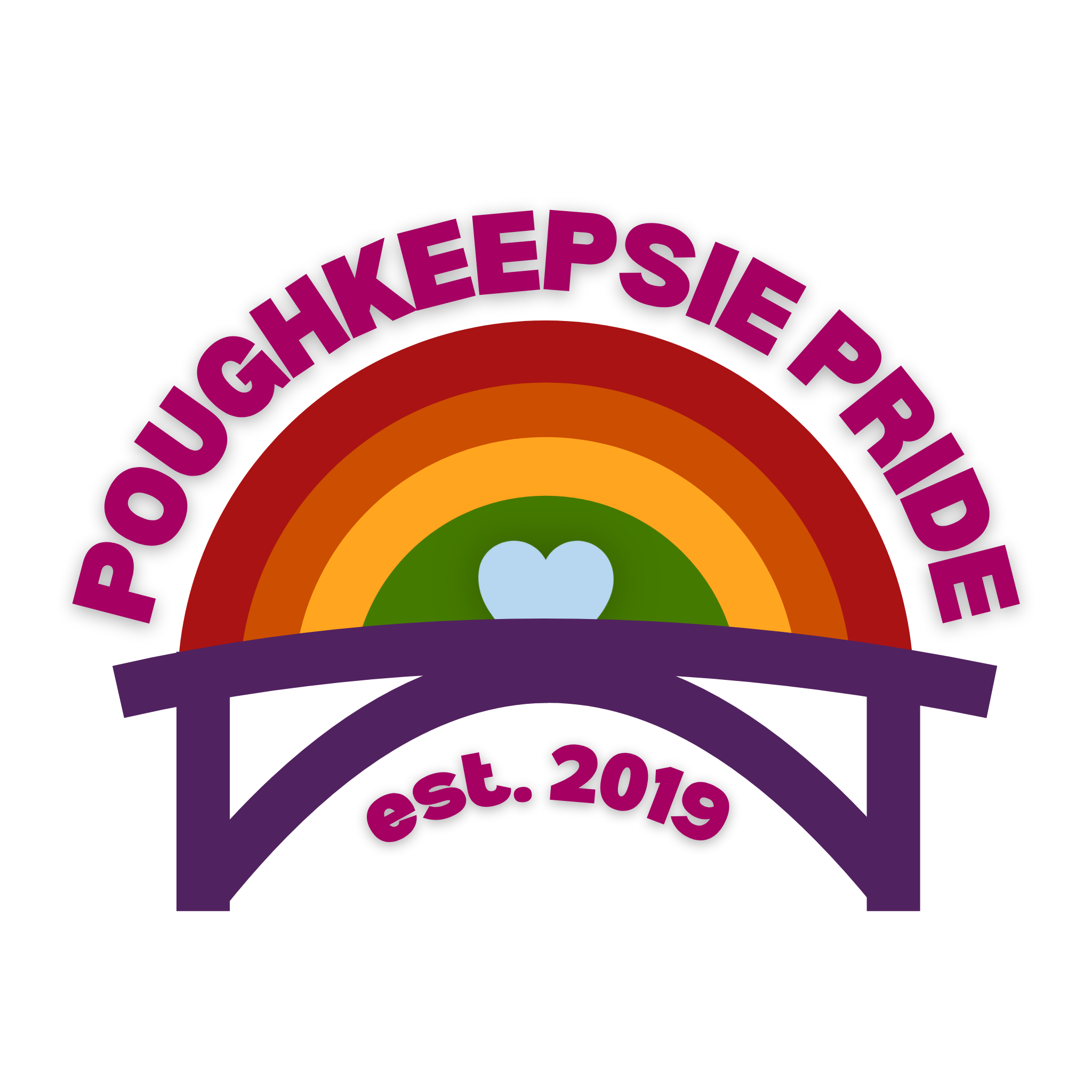 The newly debuted Poughkeepsie Pride primary logo.