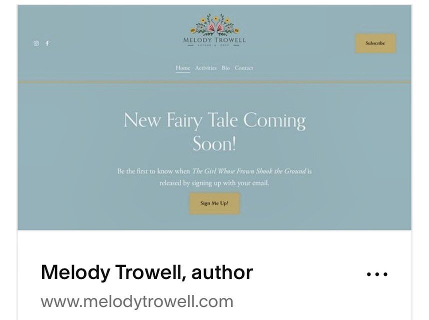Website launching April 1st! No foolin&rsquo;! ✨www.melodytrowell.com✨ Subscribers will be notified first, so sign up at the link in my bio.
