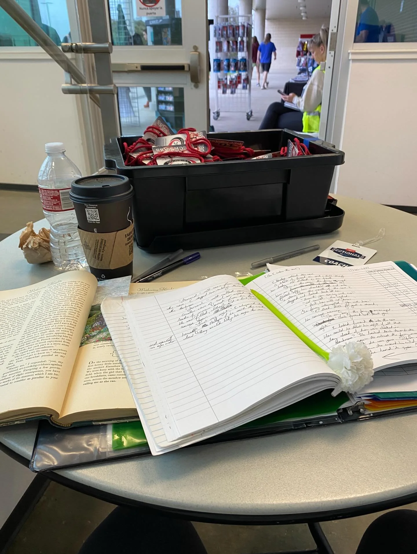 Not a glamorous photo. But, meaningful. This is the very spot where I penned the very first words of my very first book. Here I am today doing the very same job volunteering for my son&rsquo;s swim team and writing my next book. Will wonders never ce