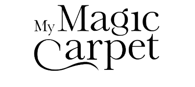 Text saying 'My Magic Carpet' in black on a white background.