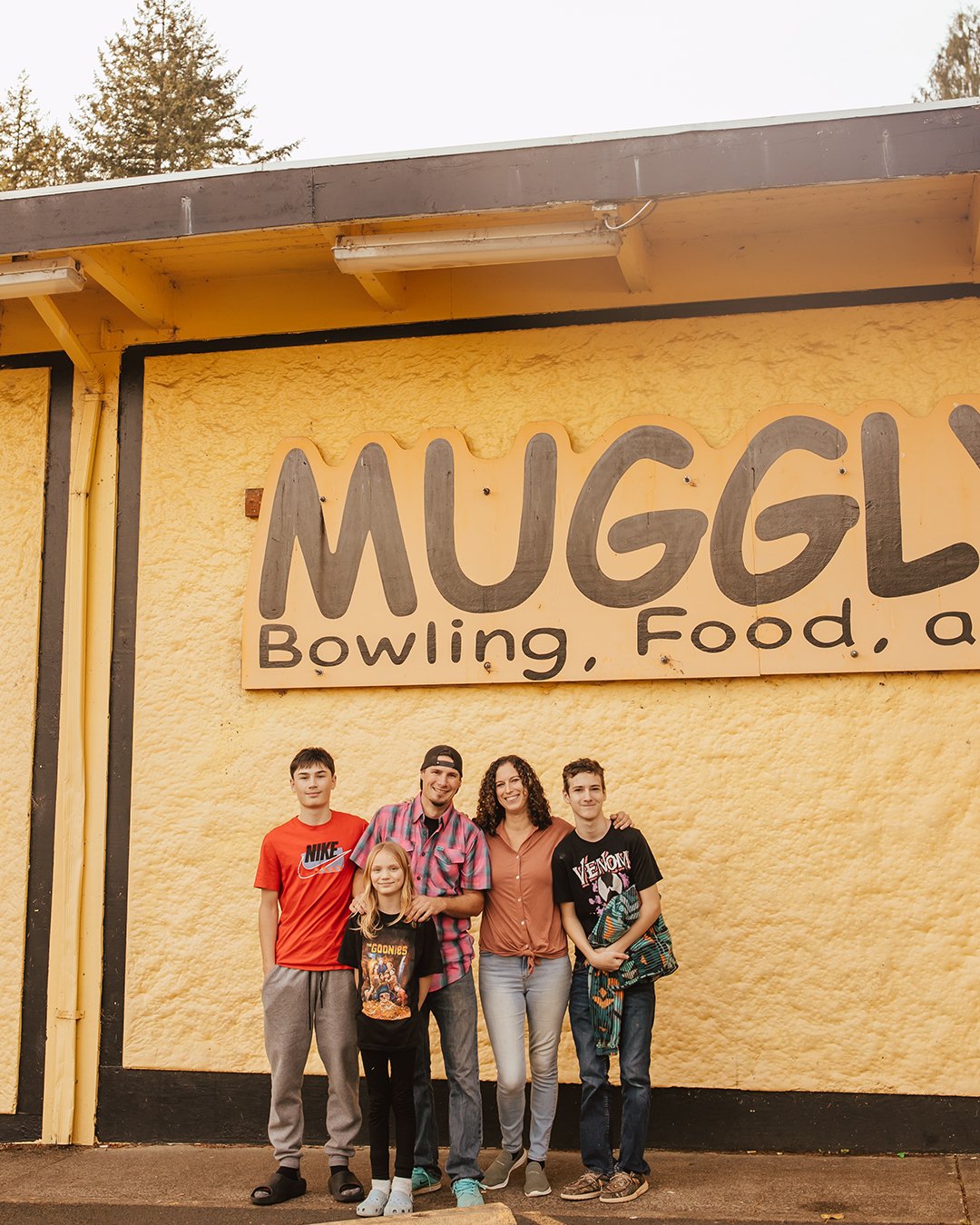 Spent the day celebrating my brother's 42nd time around the sun. Turns out Sunday bowling at Muggly's is popular! There was a line out the door before open. Although I took home that 1st game by 1 point, the 2nd game left me a bit defeated (I held ba