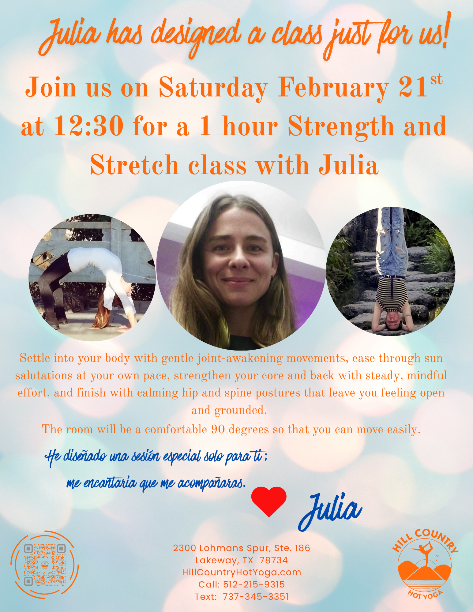 Julia has designed a new class just for us!