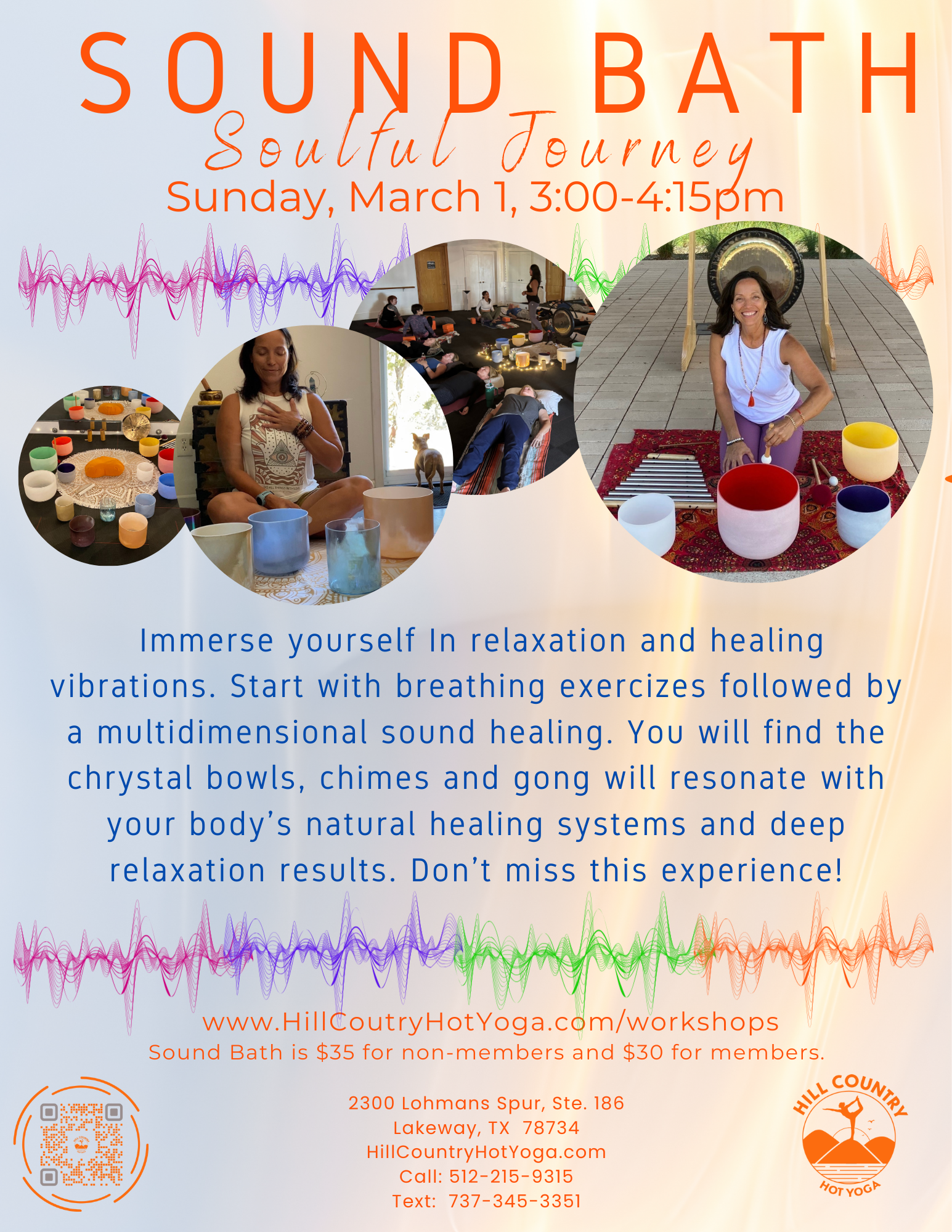 Sound Bath Soulful Journey 3/1/2026 @3:00-4:15pm