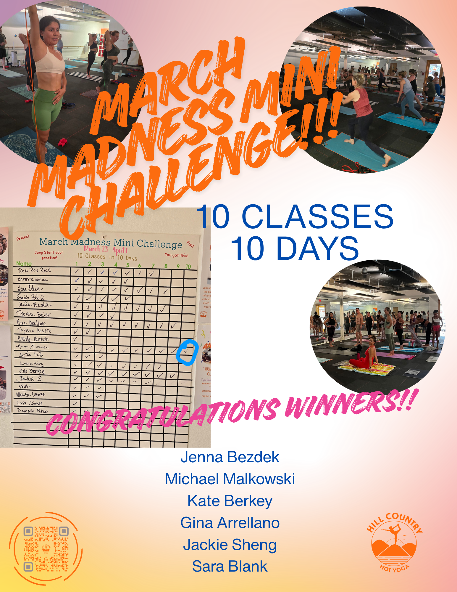 Congratulations to our March Madness Challenge Winners!