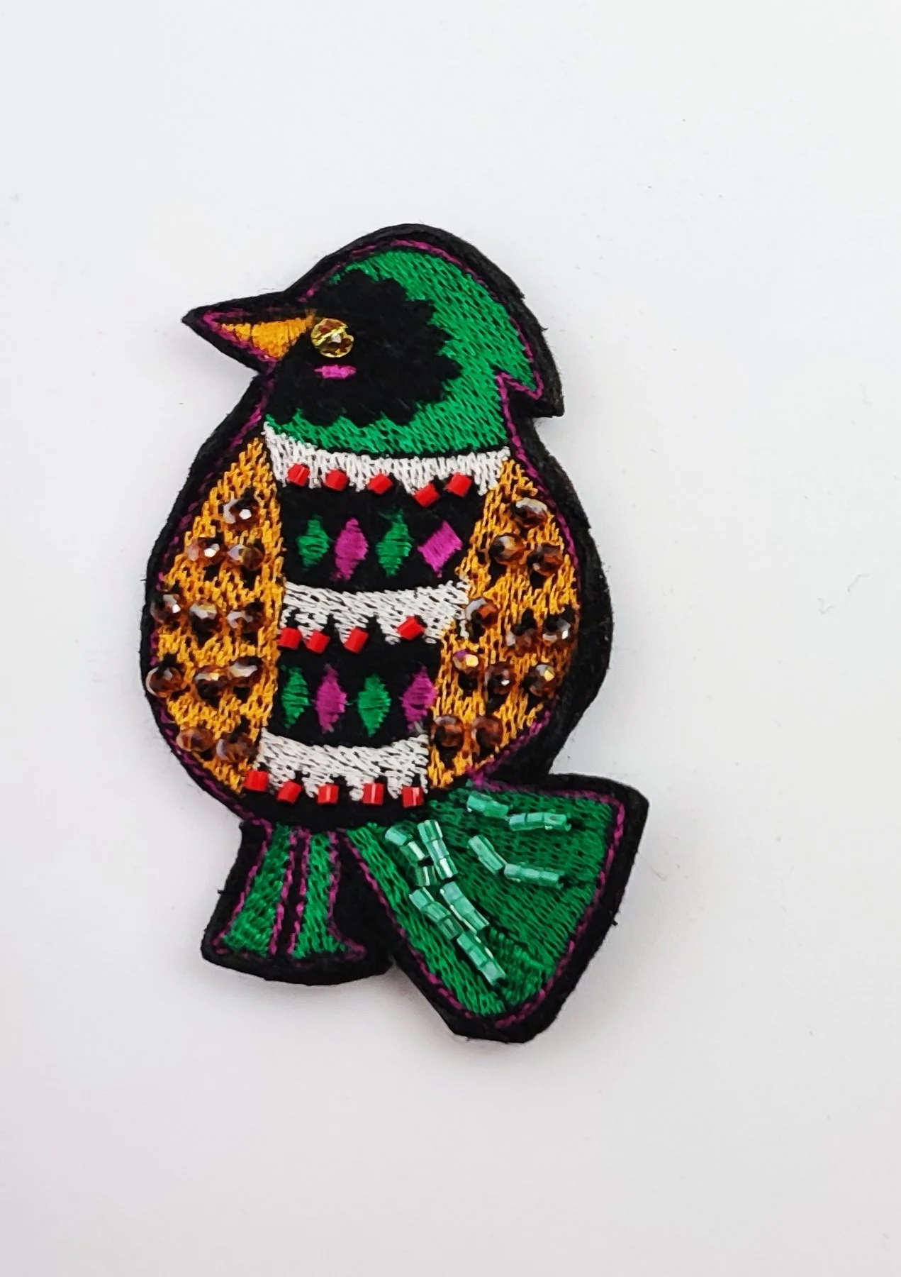 Broche brodée Willy