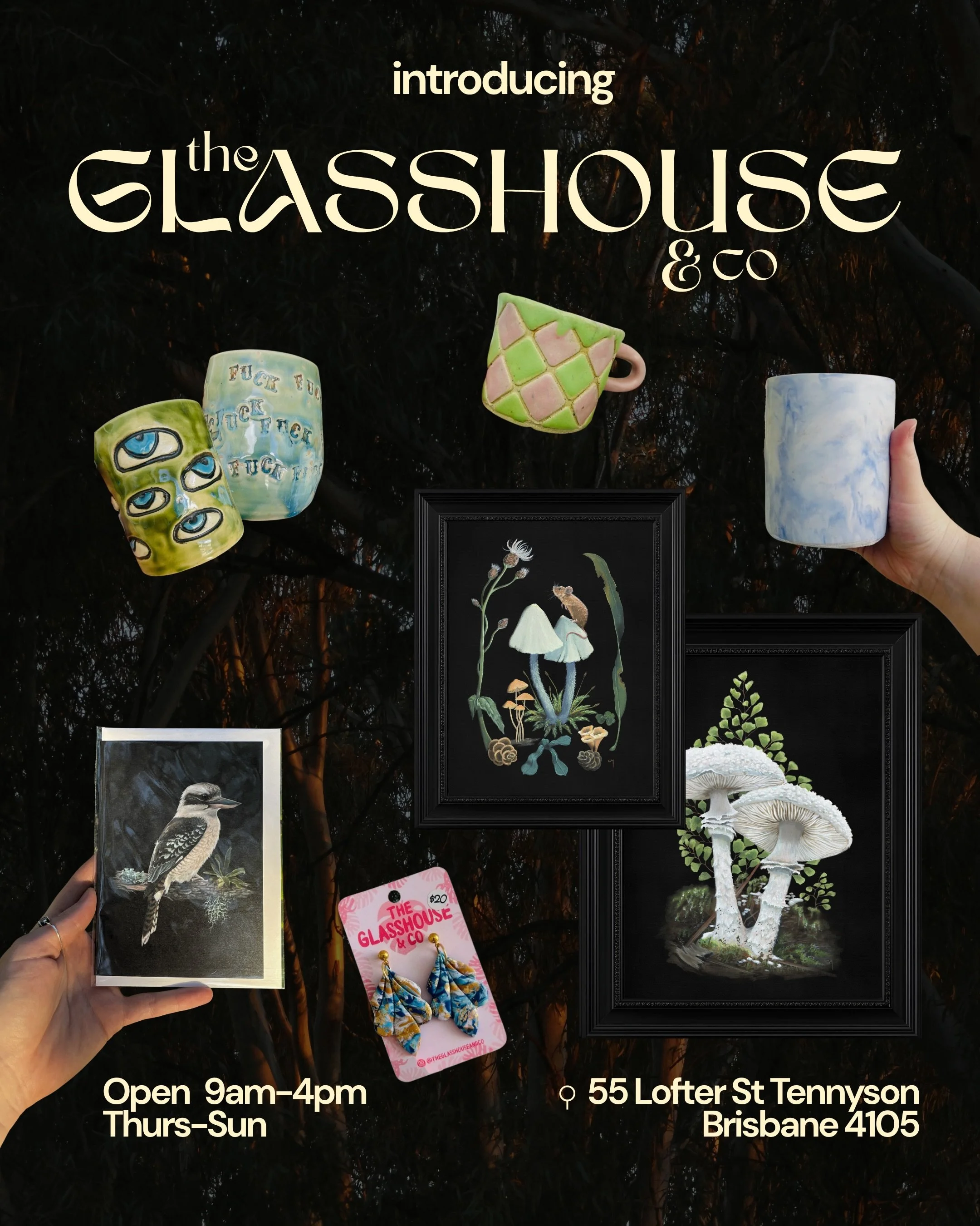 Friends! I&rsquo;m very excited to finally announce that my lovely wildlife art is now a part of The Glasshouse &amp; Co in Brisbane, directly next to Plant Empire! 🌱

There are so many treasures made by a bunch of lovely local artists, makers &amp;