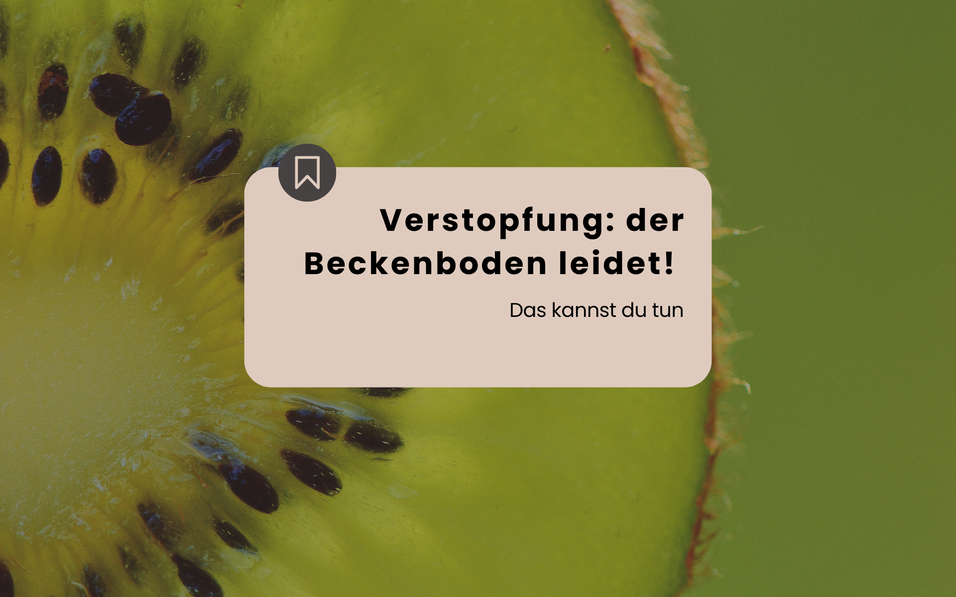 Verstopfung, der Beckenboden leidet