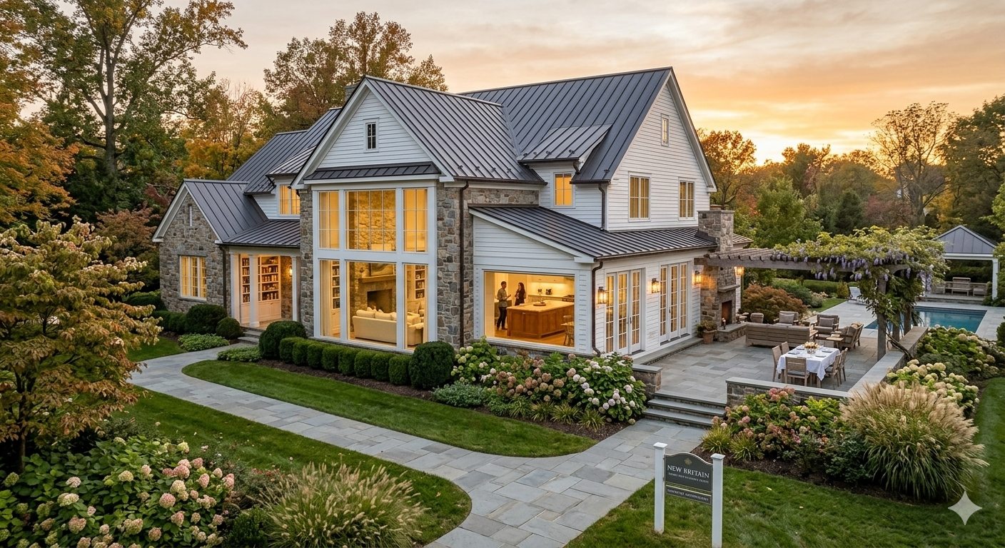 Luxury suburban home in Bucks County Pennsylvania representing moving up using home equity