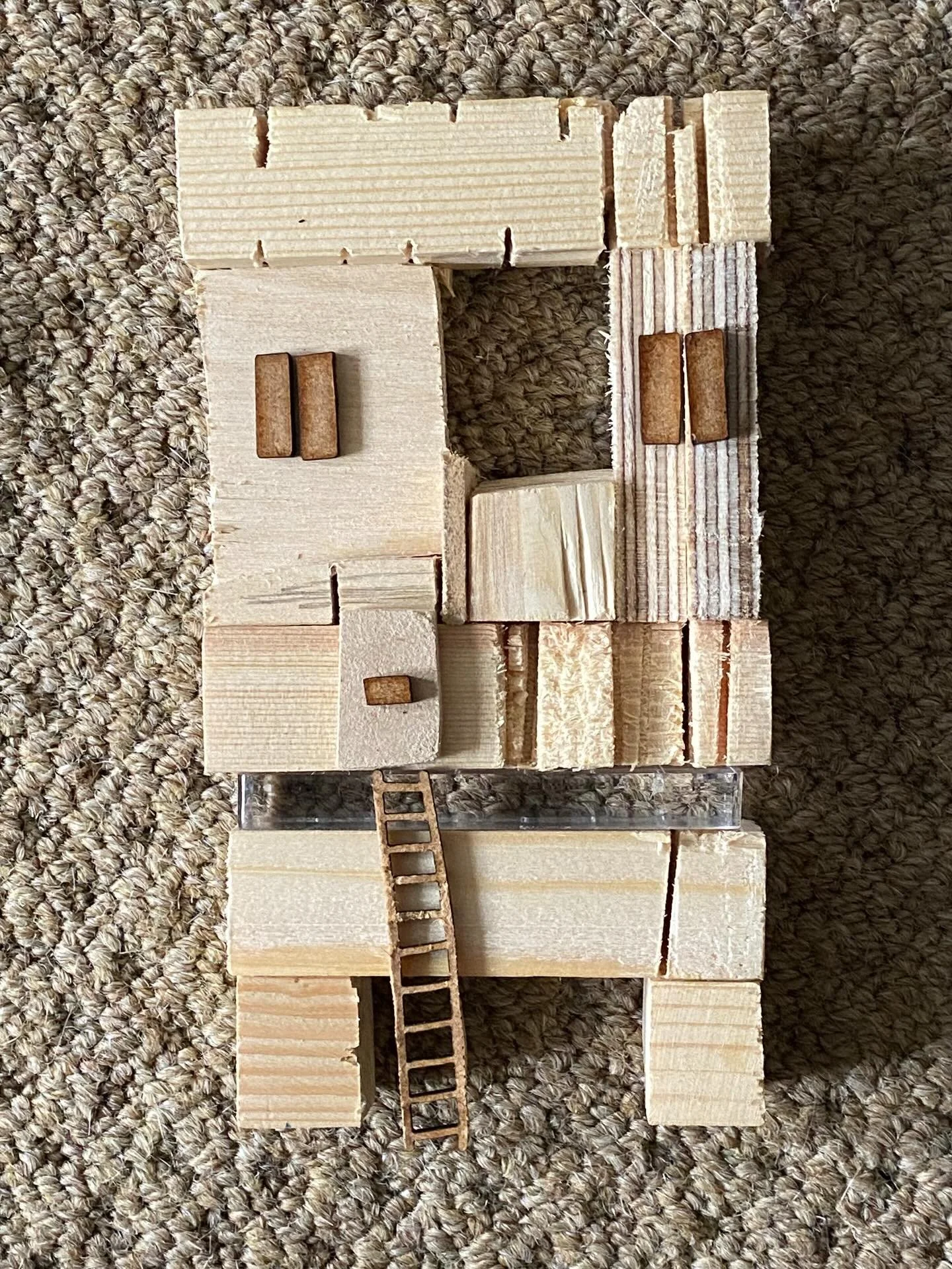 Enjoyed my creative afternoon playing with offcuts and wood glue!
Working out how to keep integrity of the simple tiny pieces, but developing the scale.
Interesting to see how far I can take that until the character needs to change, or they reach the