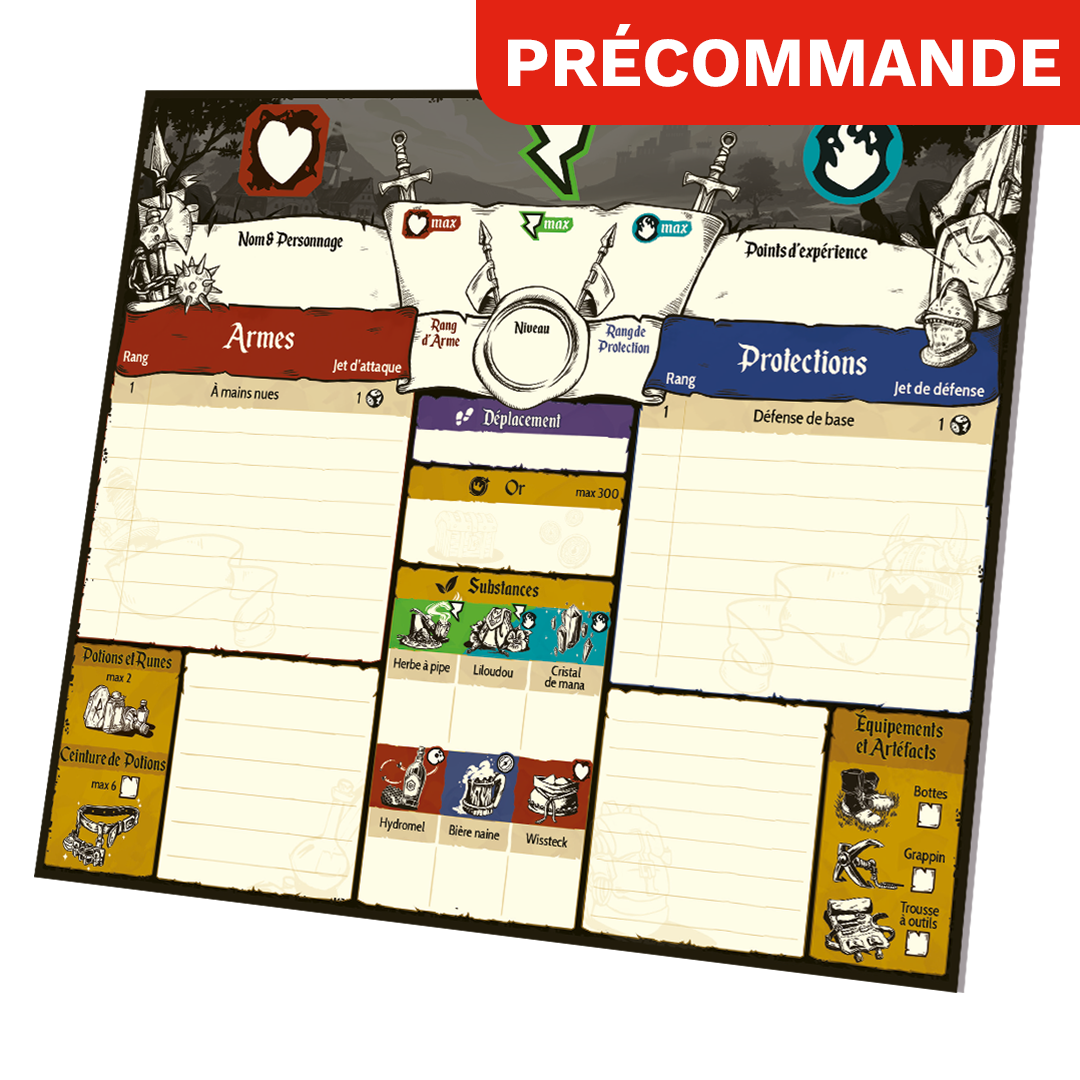 Erune - Feuilles de personnages