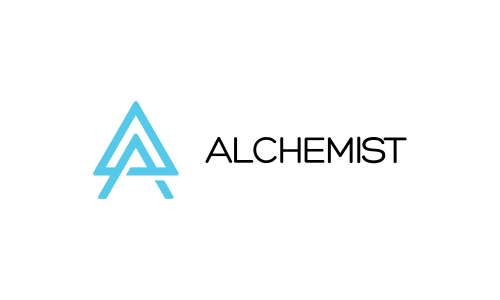 Logo with blue geometric design and the words 'Agile Alliance' in black.