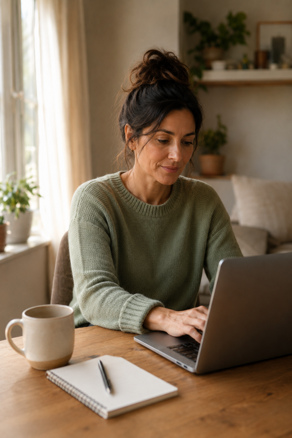Client meeting with a therapist by telehealth for an intake appointment