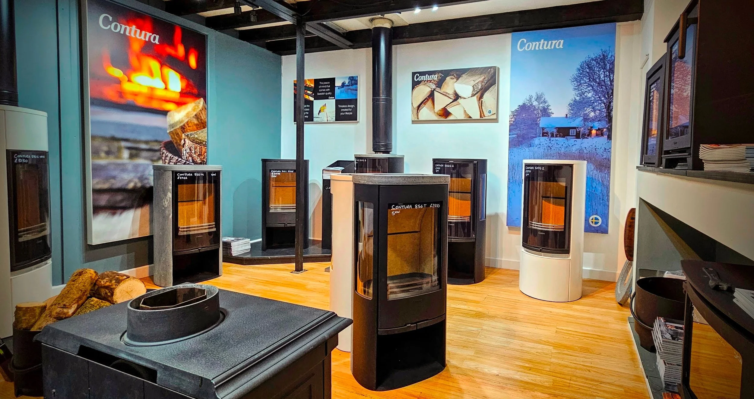 Premium Contemporary Stoves in Fosse Fires Showroom in Gloucestershire