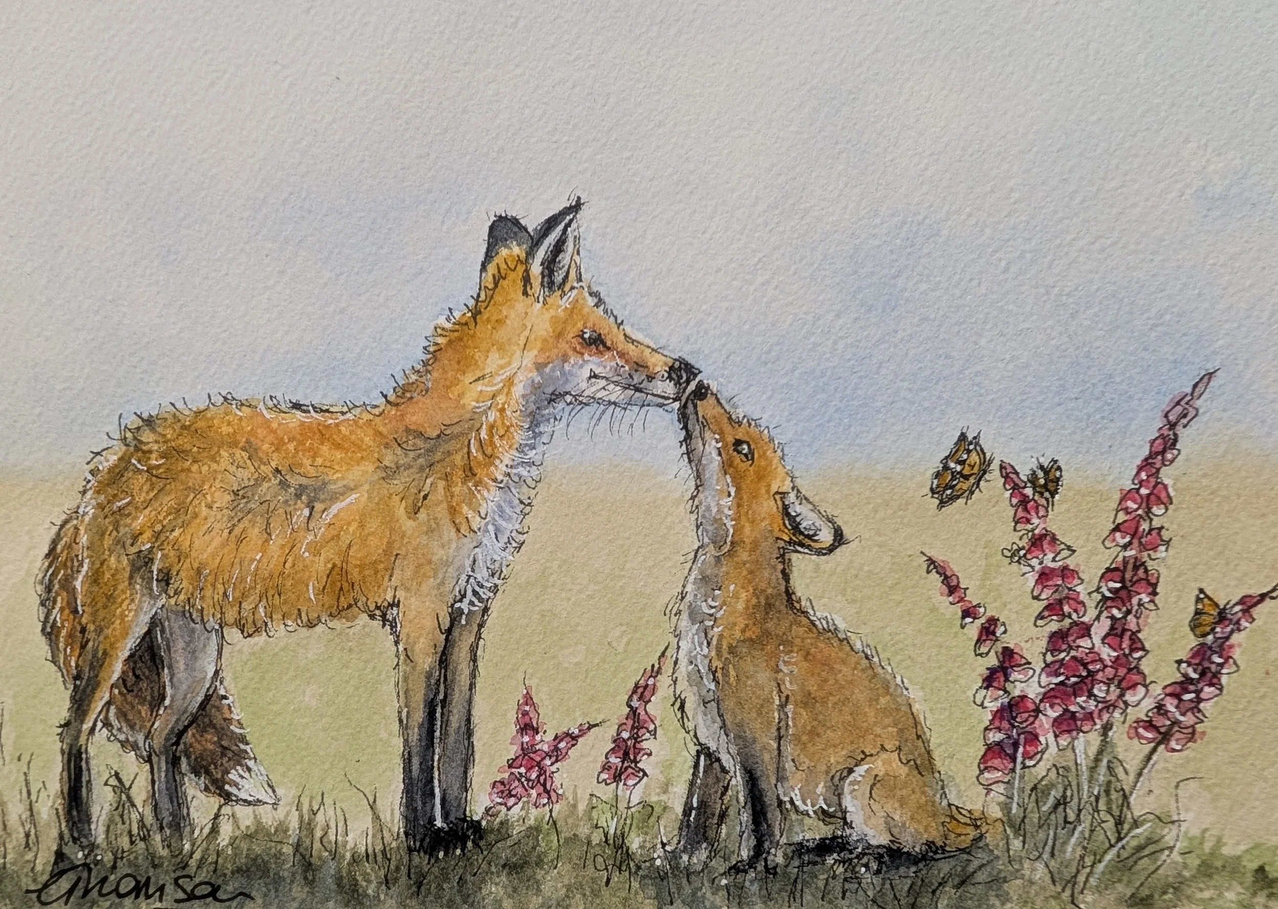 Amber Coats and Crimson Bells ( A5 image)