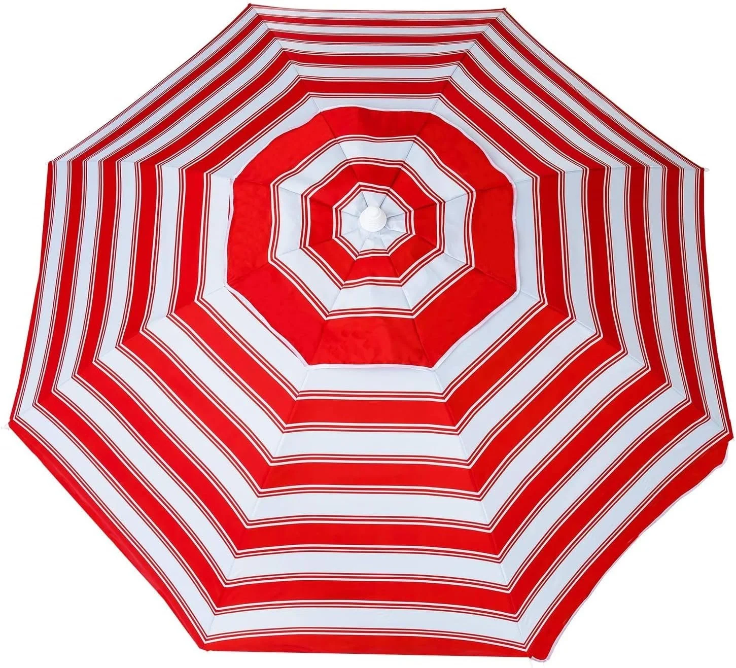 6ft red white striped patio umbrella Italian 6 ft Acrylic Stripes Black and Stir up some midcentury glamor with this classic scalloped umbrella 7.5-Ft Patio Umbrella in Red