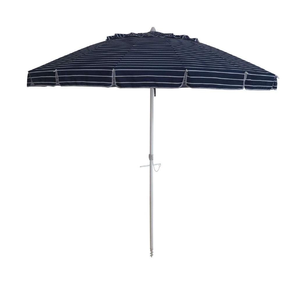 8' Patio Beach Umbrella Navy White Stripe bayside-21.com 8' Patio Beach Umbrella Navy White Stripe bayside-21.com