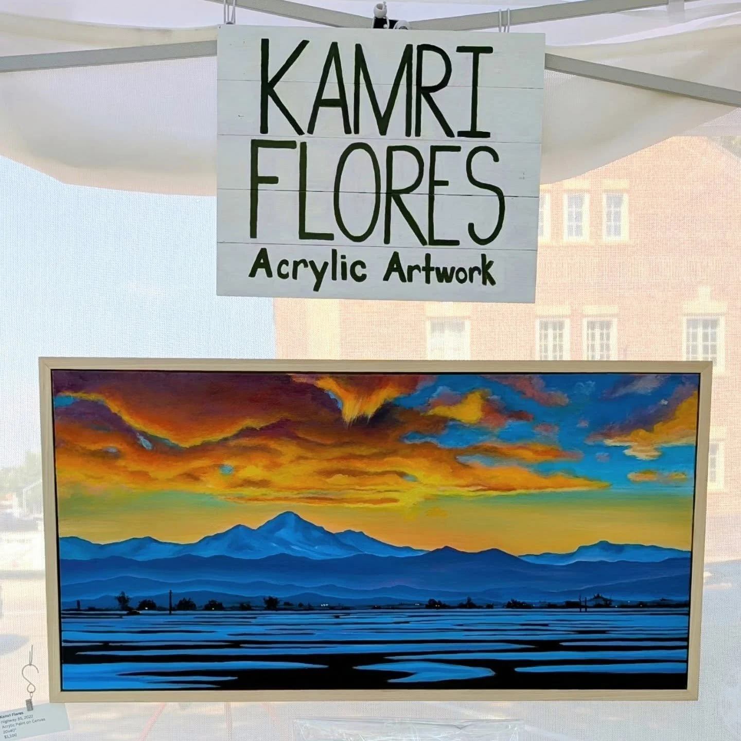 Excited to say this painting sold last weekend at the Greeley Art Market! 🖌️ I made this painting back in 2022. I took a reference photo on my way back home from Evans to Aurora, CO. from highway 85. I also referenced the clouds from a trip to 11 mi