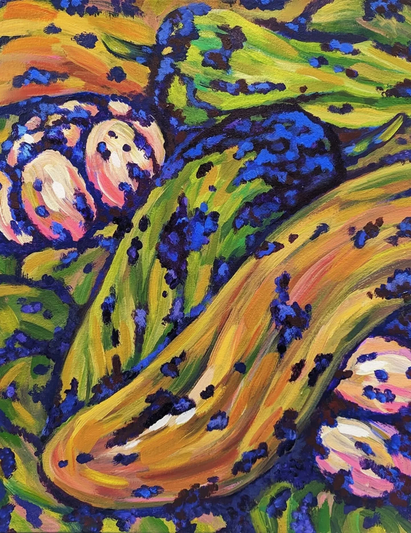 Find me and my Pueblo Chiles painting tomorrow, Sept. 6th, at Bohn Park in Lyons, Colorado! You can find prints and cards available on my website 🌶️