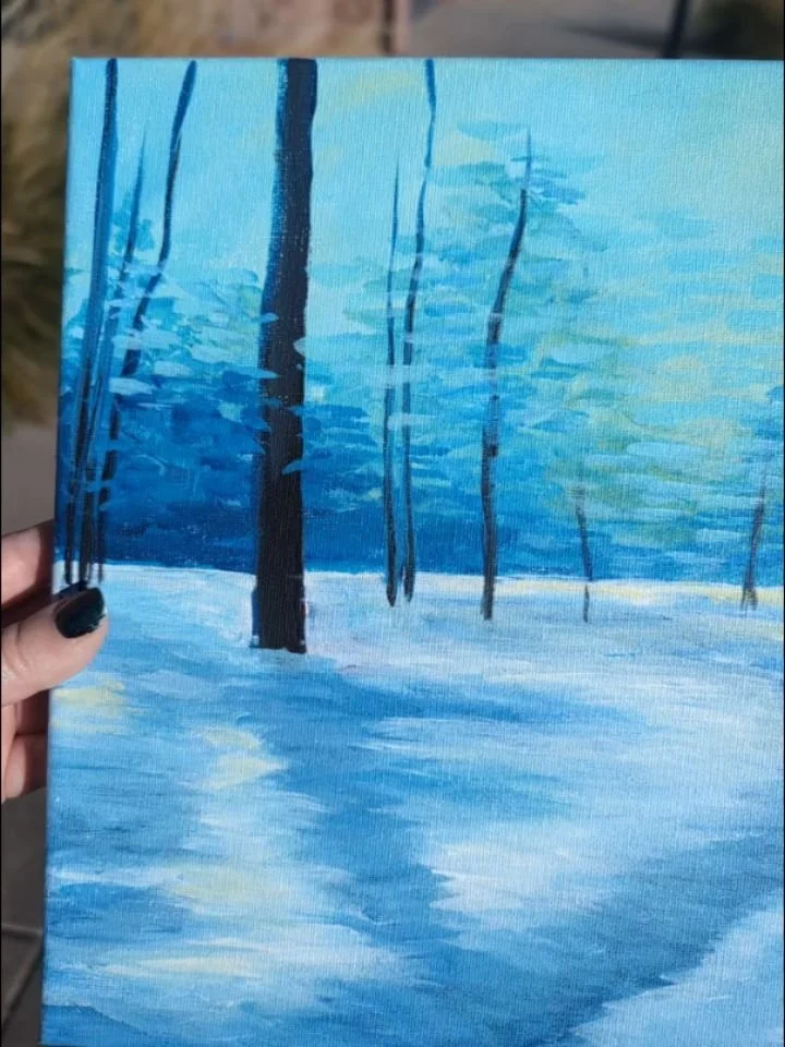 Yesterday's Paint Class at the Centennial Center of Generations! We did a paint study of Walter Palmer ❄️ They did amazing! 

Want to host your paint class? Visit my website or send me a DM! 🎨🖌️
