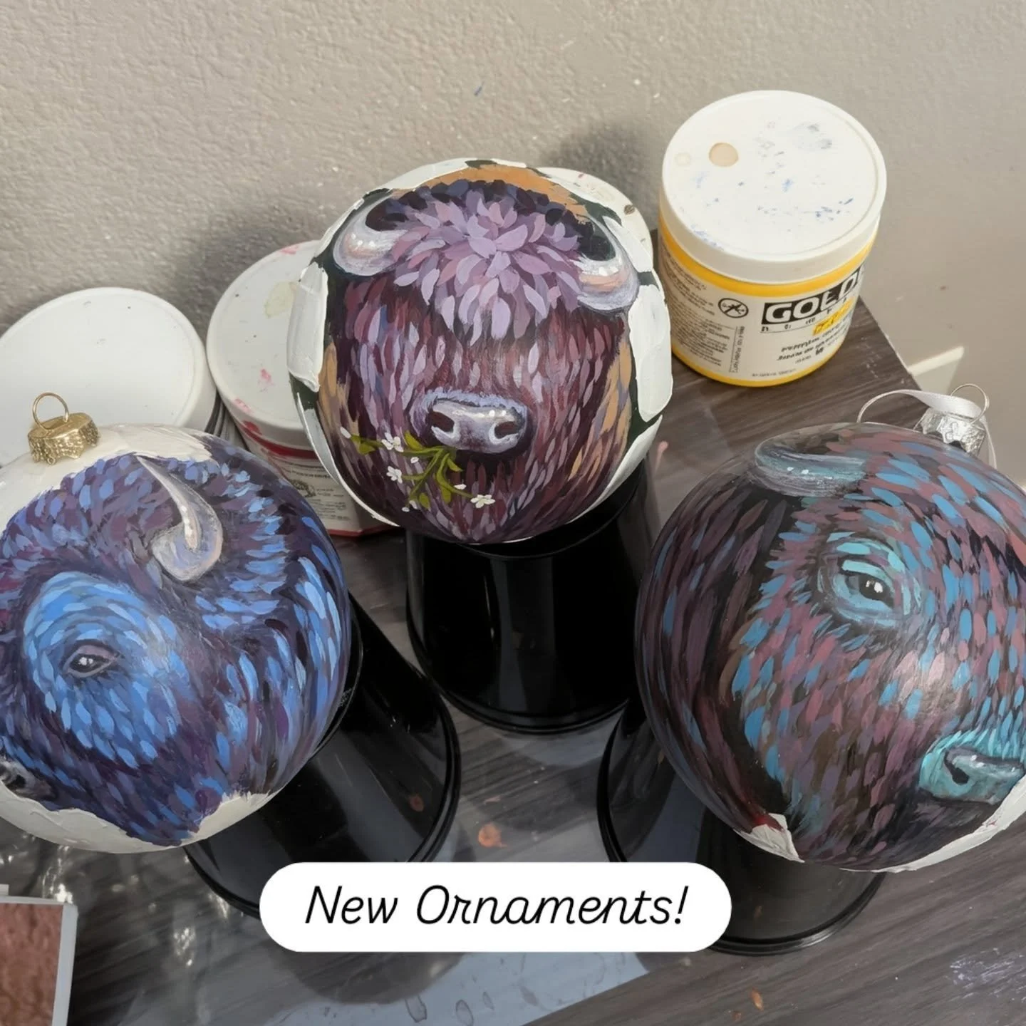 Been working on some new ornaments for my upcoming Christmas markets! So happy with how they're coming out 🥰🖌️🎨

🗓️ Find me this Sunday at Cameron Methodist Church on S. Pearl St. from 10:30-2:30pm

🗓️ I'll also be in Lyons CO. at Lyons Elementa