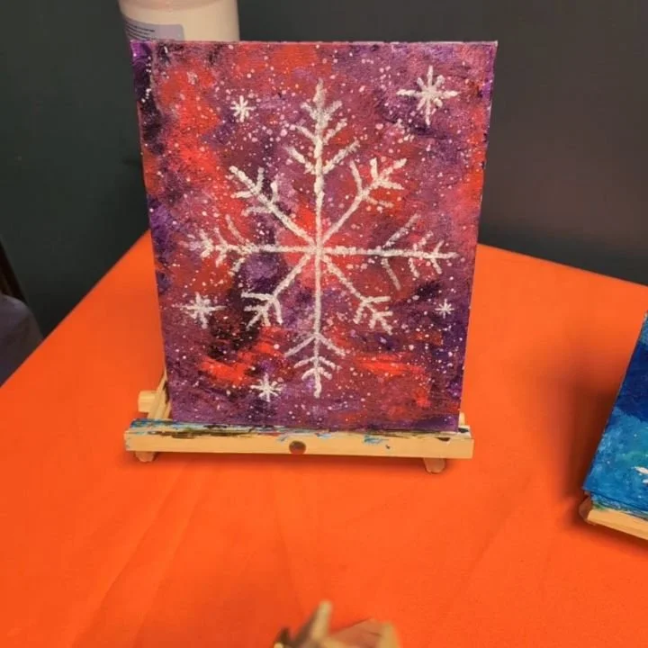 Yesterday's Paint Class at the Centennial Center of Generations! 🖌️🎨 Send me a message if you're interested in hosting your own holiday paint party! ❄️