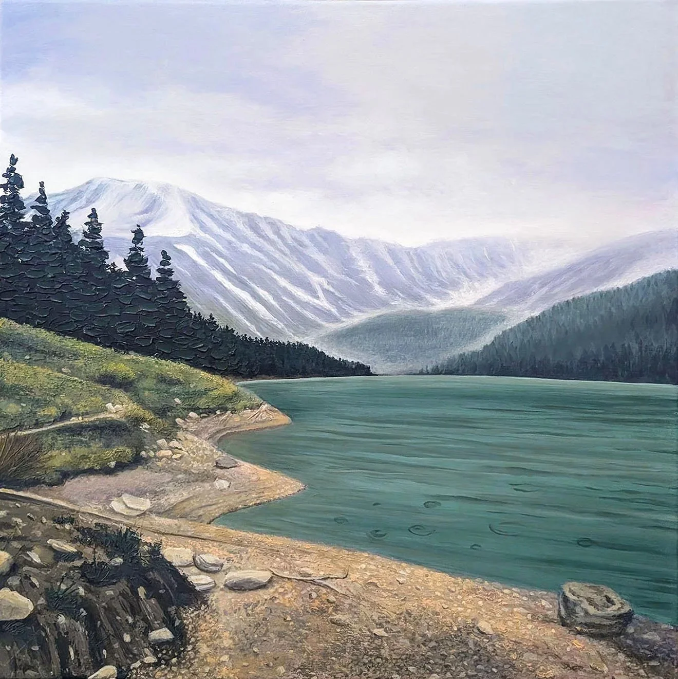 Clinton Gulch Dam - Hot Press Paper Print