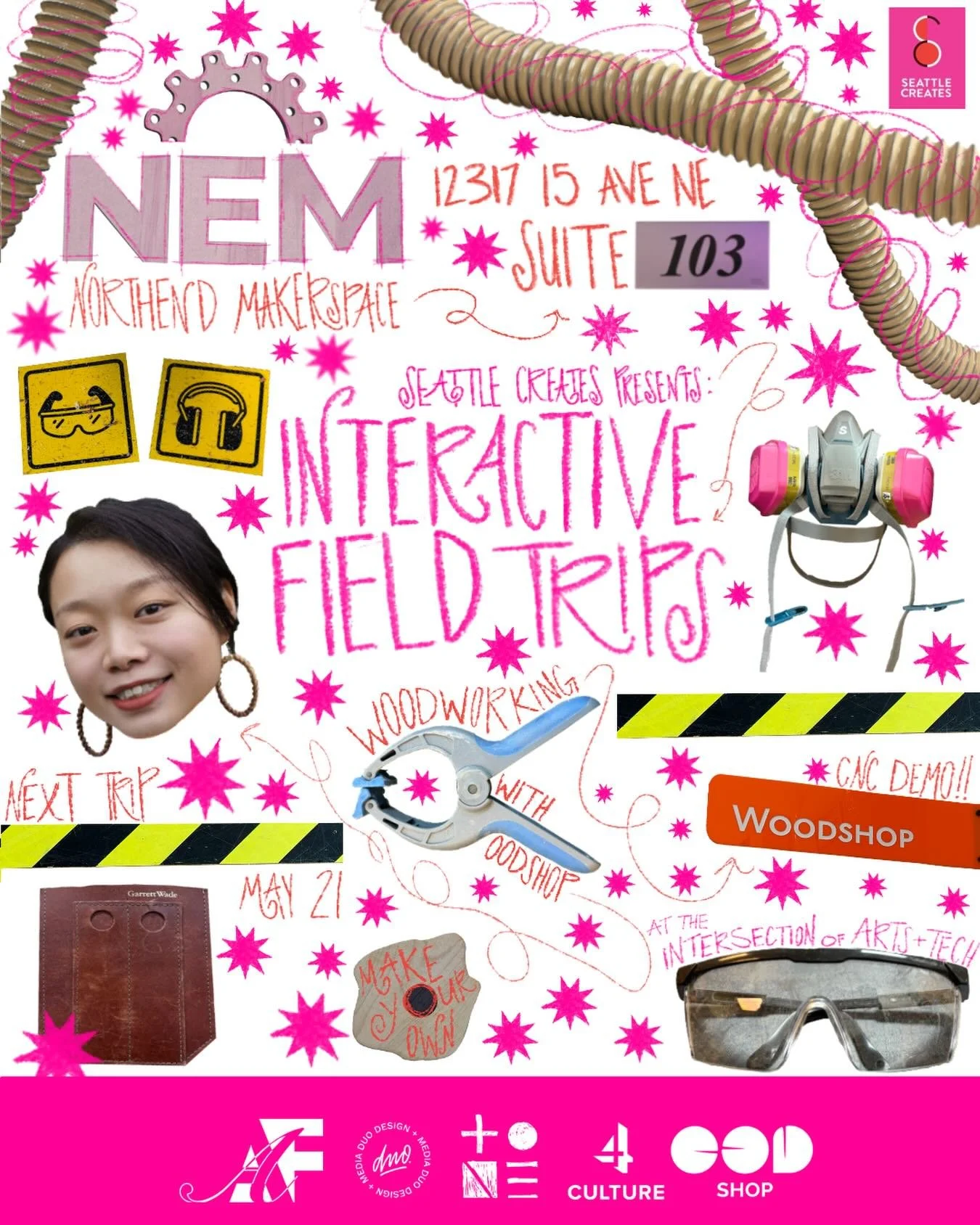 SEATTLE CREATES: Woodworking + Digital Fabrication Workshop with Eileen Xu of OODSHOP hosted by North End Makerspace