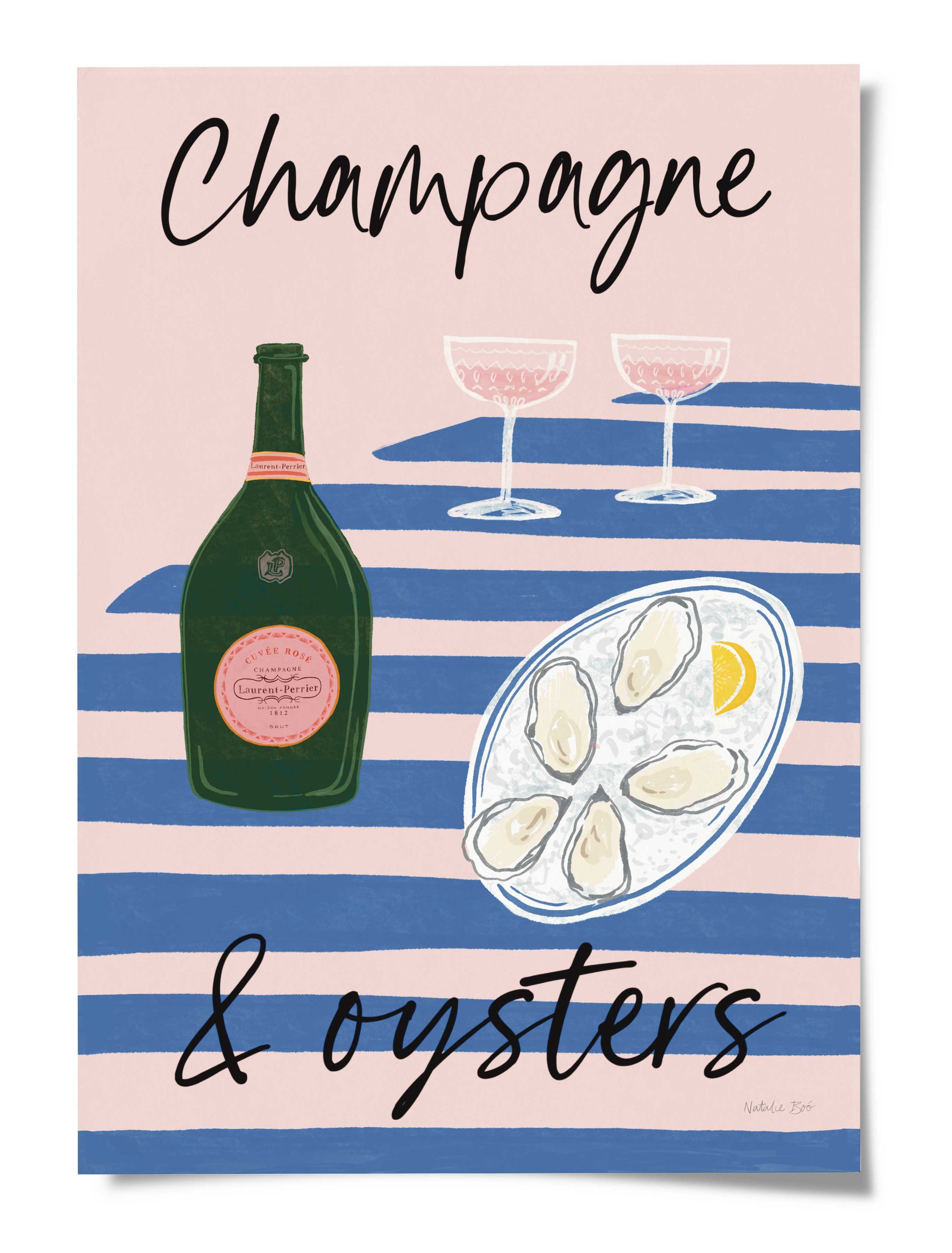 Champagne & Oysters art print