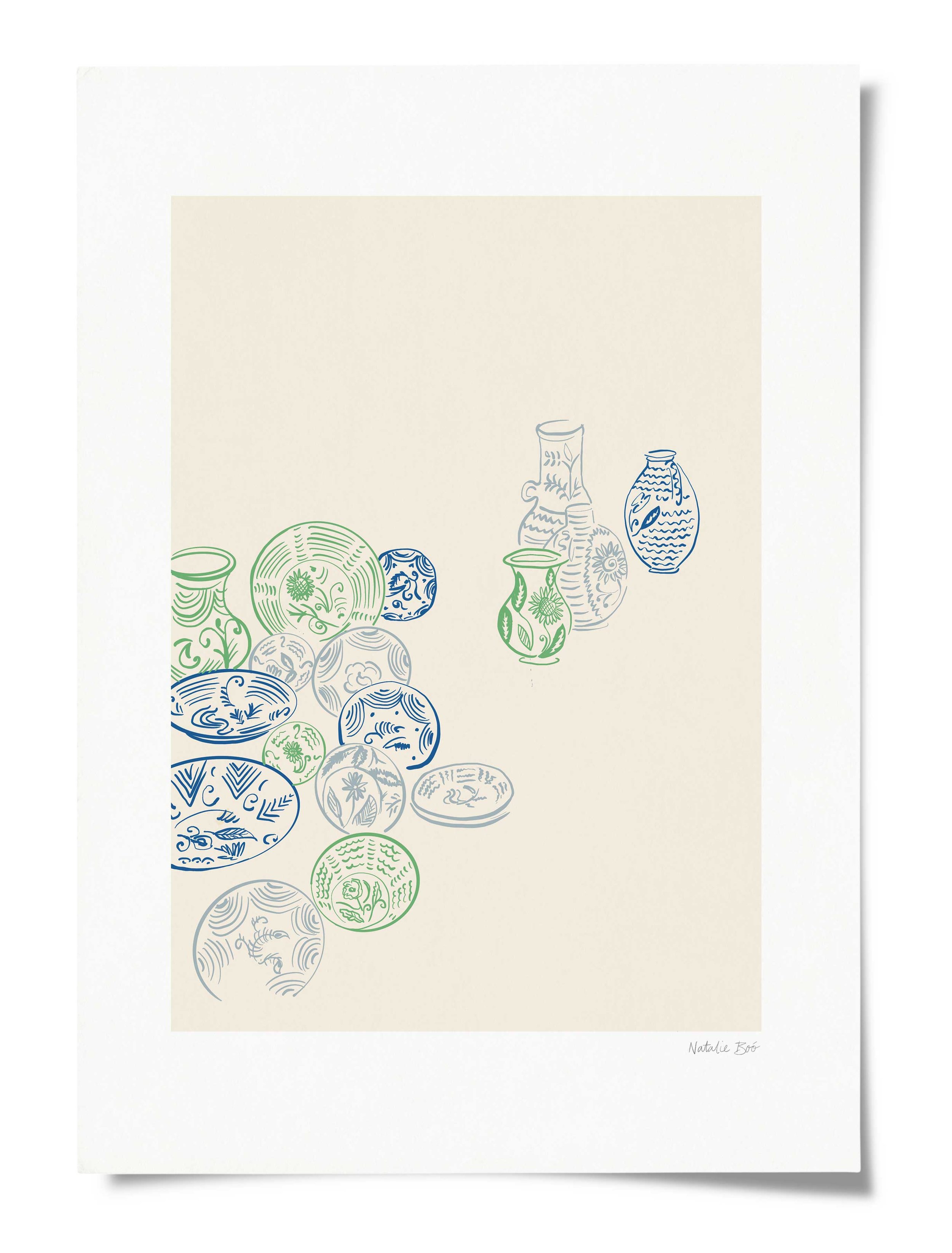 Market ceramics art print