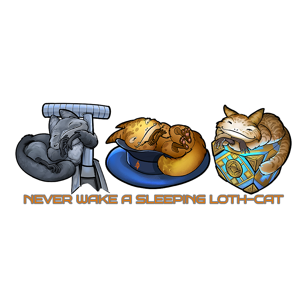 5X7 Never Wake a Sleeping Lothcat print